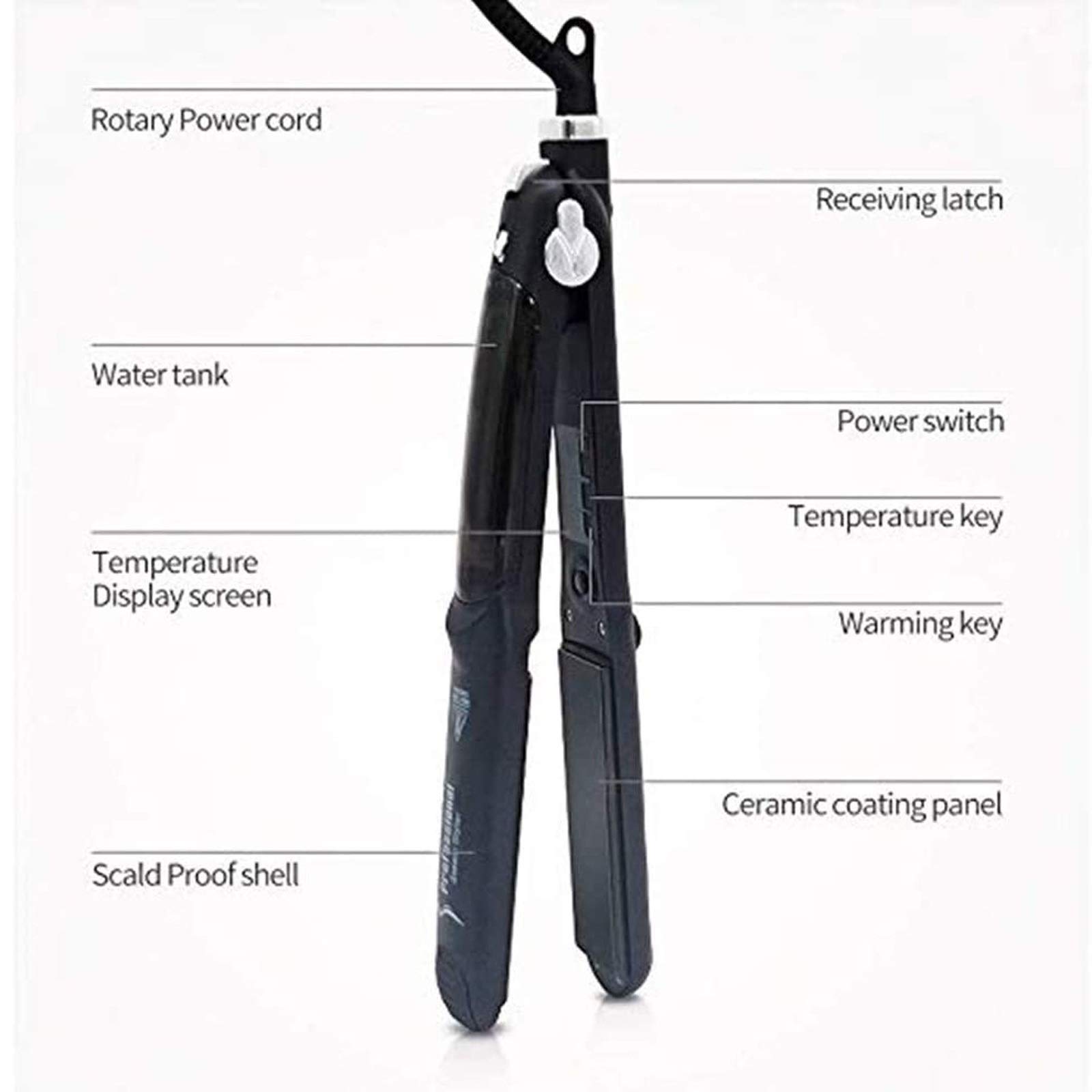 Professional Ceramic Curling Iron with Adjustable Heat Settings - Create Shiny Smooth Curls & Waves for Salon-Quality Styling at Home or On-The-Go