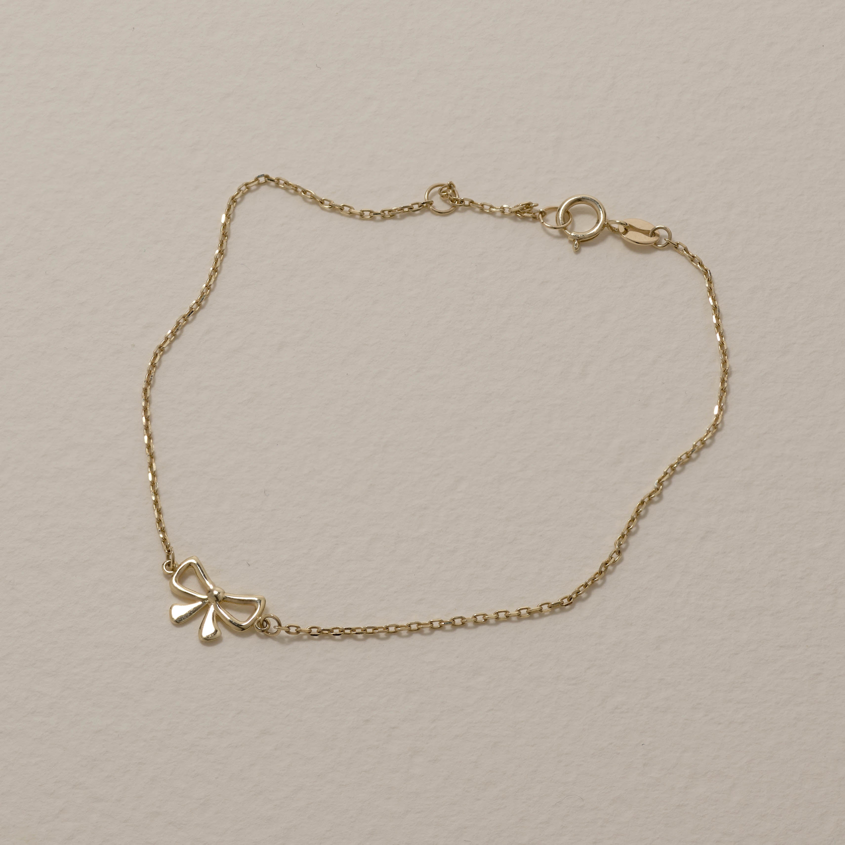 10k Gold Micro Bow Bracelet - Elegant & Dainty Jewelry for Women - Perfect for Gifts, Parties & Everyday Wear