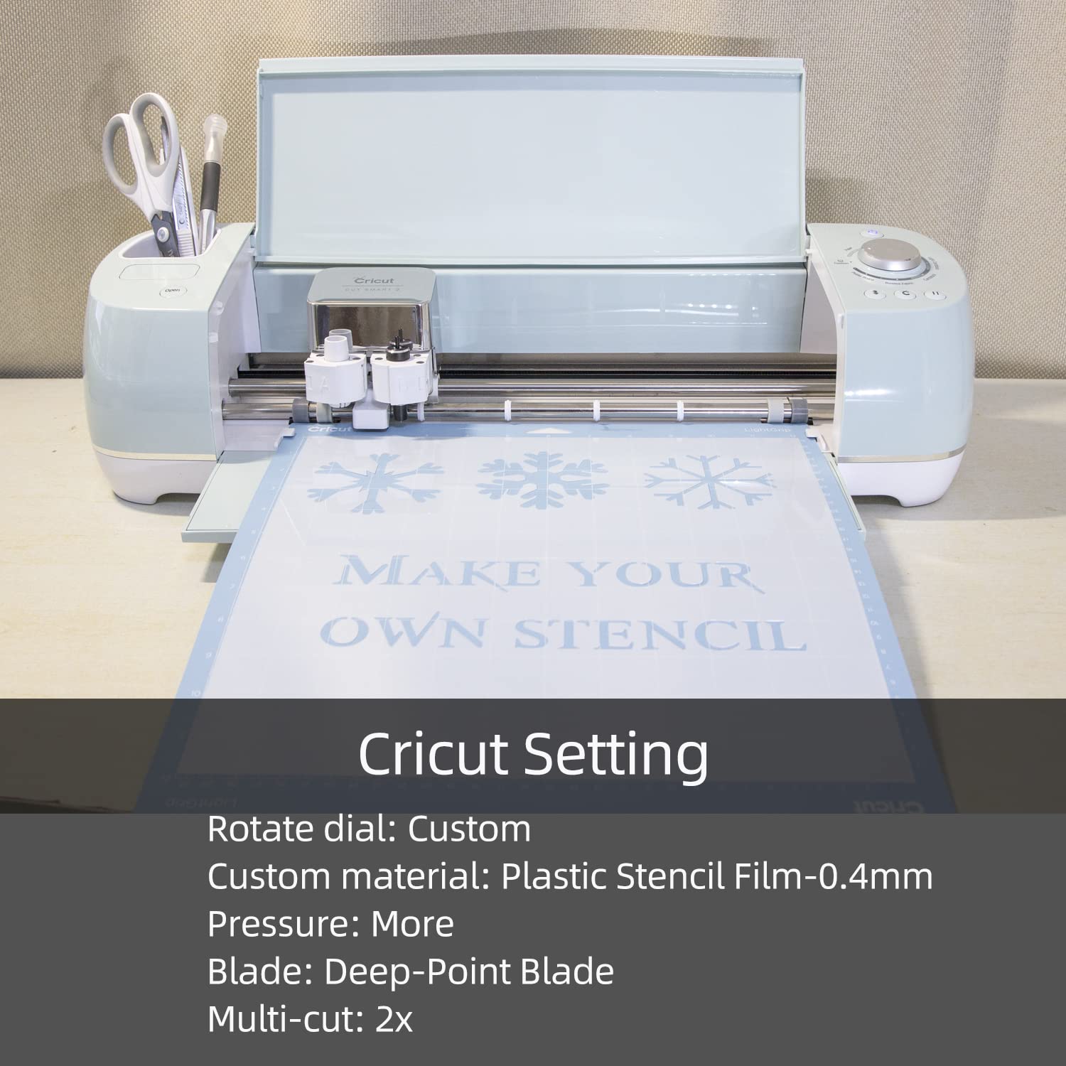 7.5mil Blank Mylar Sheets (10 Pack) - 12x12 Inch Milky Translucent PET Stencil Sheets for Cutting Machines, Airbrush Stencils & Food-Safe Crafts | DIY Projects, Cricut Templates & Baking Decorations