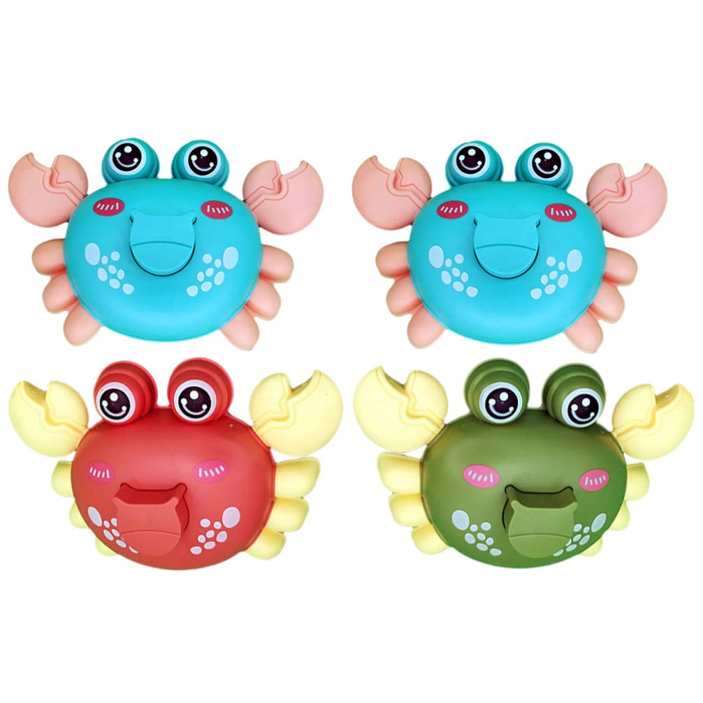 4Pcs Baby Crawling Crab Toy - Interactive Walking Animal Bath Toys for Toddlers, Fun Moving Sensory Toys for Kids (Random Colors) - Perfect for Summer Beach, Pool Play & Early Childhood Development