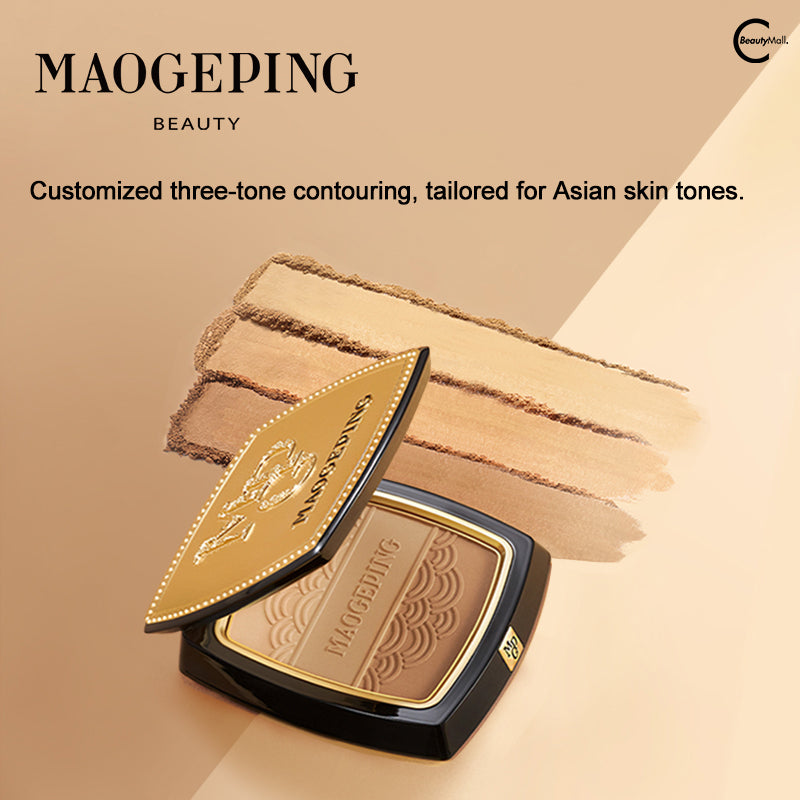 MAOGEPING Sculpting Trio Contour Palette - Professional Contouring Makeup Kit for Face Definition & Highlighting | Perfect for Everyday Makeup & Special Occasions