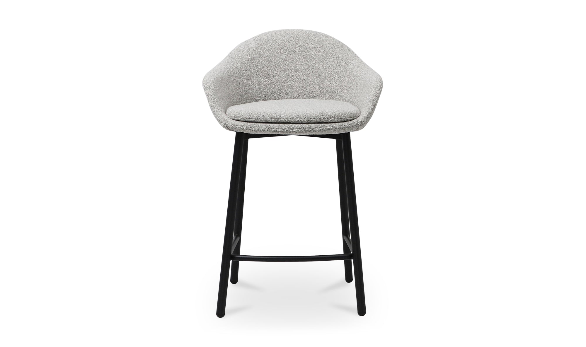 Emily Counter Stool in Heather Beige - Modern Kitchen Bar Stools with Comfortable Seat for Dining Room, Breakfast Nook & Home Decor