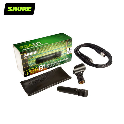 Shure PGA81 LC Cardioid Condenser Instrument Microphone - Professional Studio Recording & Live Performance for Vocals, Guitars & Acoustic Instruments