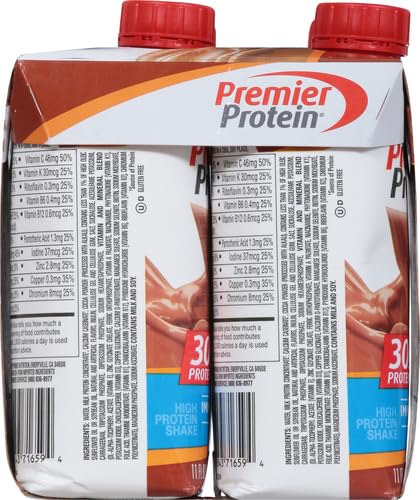 Premier Protein Shake - Chocolate Peanut Butter Flavor, 30g High Protein, 11 Fl Oz (Pack of 4) | Post-Workout Recovery, Meal Replacement & On-the-Go Nutrition
