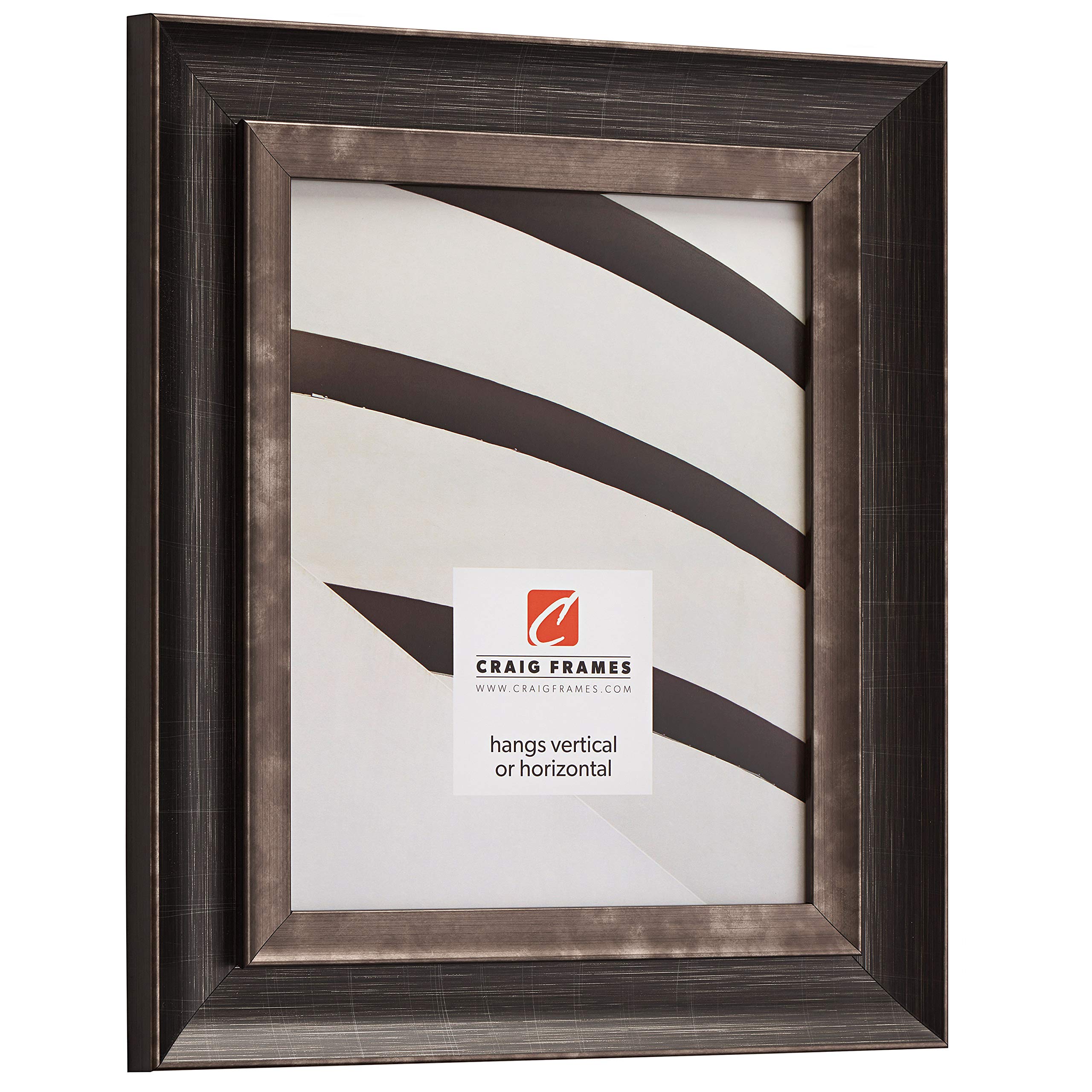 Craig Frames Ventura 24x32 Inch Picture Frame - Scratched Black Finish for Wall Art, Photos, and Posters - Perfect for Living Room, Bedroom, or Office Decor