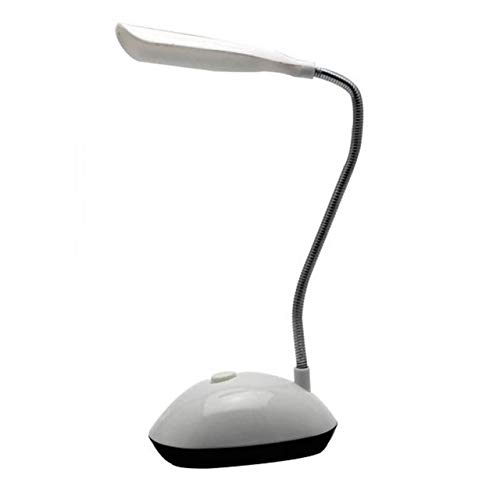 WYBFZTT-188 Eye Protection LED Desk Lamp - 4 LED Mini Table Light with 360° Rotation, AAA Battery Powered, High Lumen Flicker-Free Reading Lamp (White) - Perfect for Study, Office & Bedside Night Light