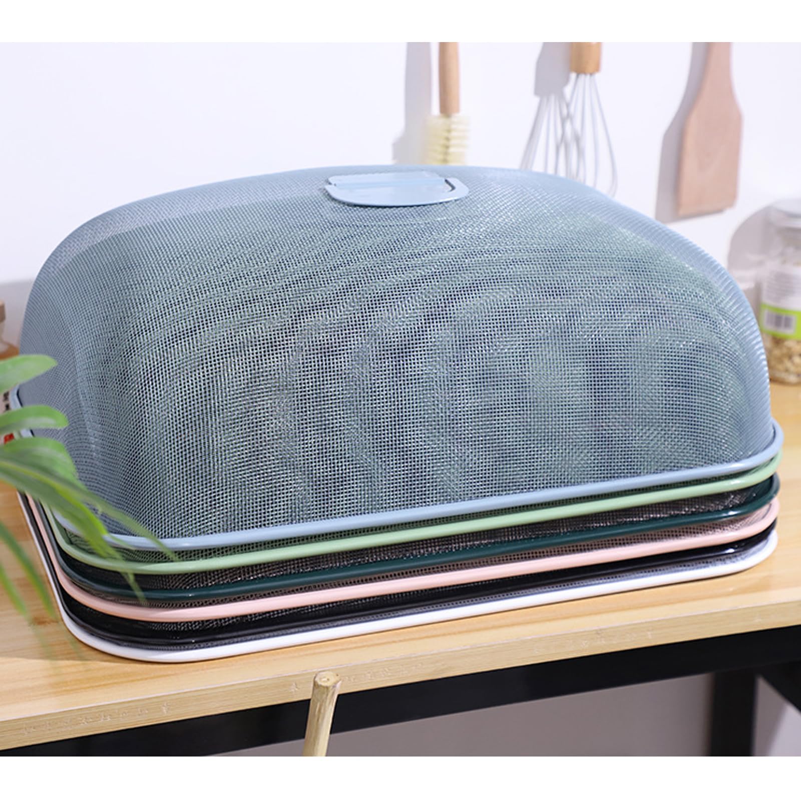 4Pcs 18.5 Inch Black Metal Mesh Food Covers - Reusable Outdoor Picnic Food Tents & Indoor Plate Protectors for Flies & Bugs | Perfect for BBQs, Camping, Parties & Home Dining Protection