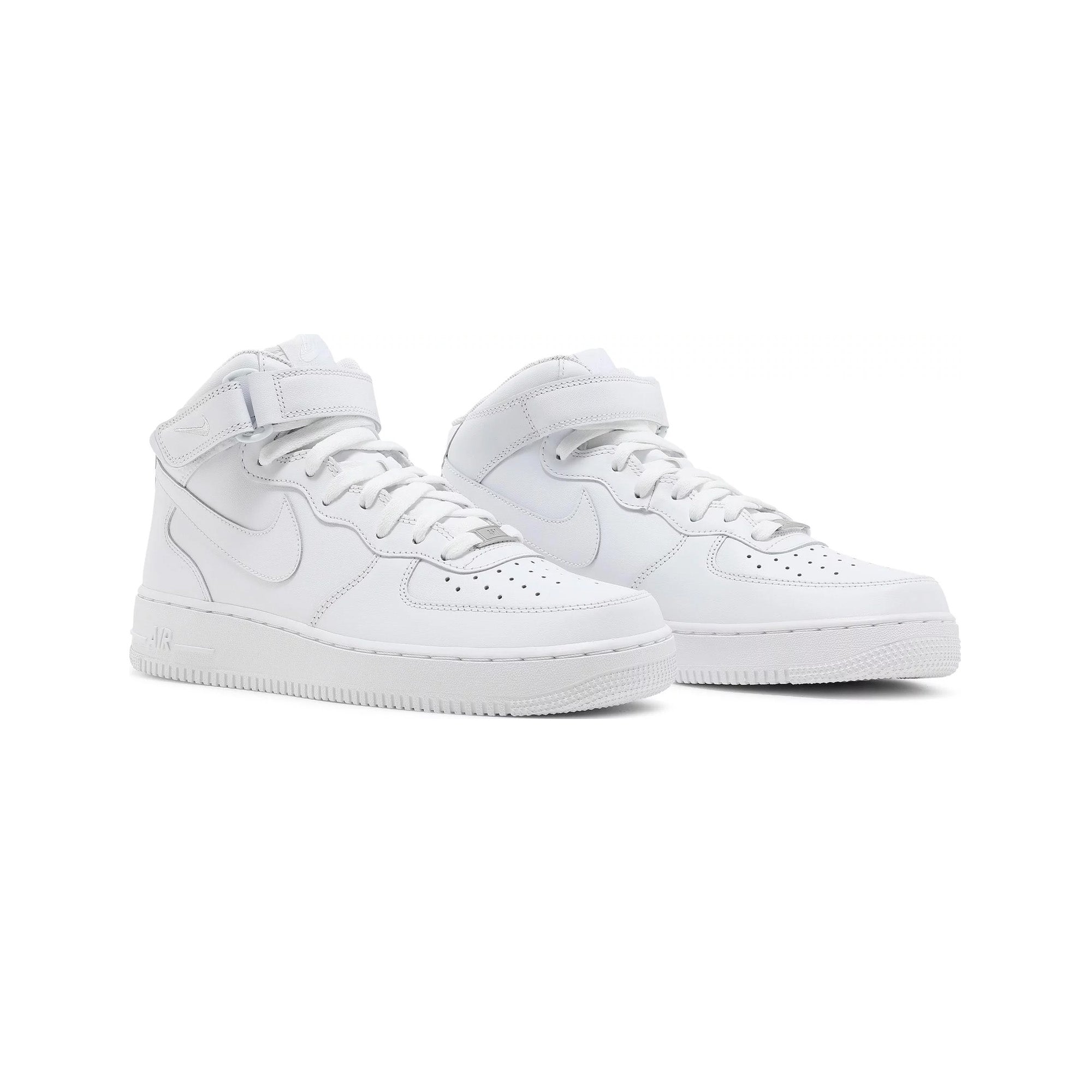 Nike Air Force 1 Mid '07 Triple White Men's Basketball Shoes - Classic Sneakers for Casual Wear, Street Style & Everyday Fashion