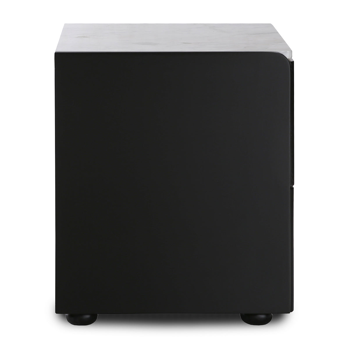 Delta Marble Bedside Table - Modern Nightstand with Marble Top & Wooden Legs for Bedroom, Living Room, or Office - Stylish & Functional Home Decor