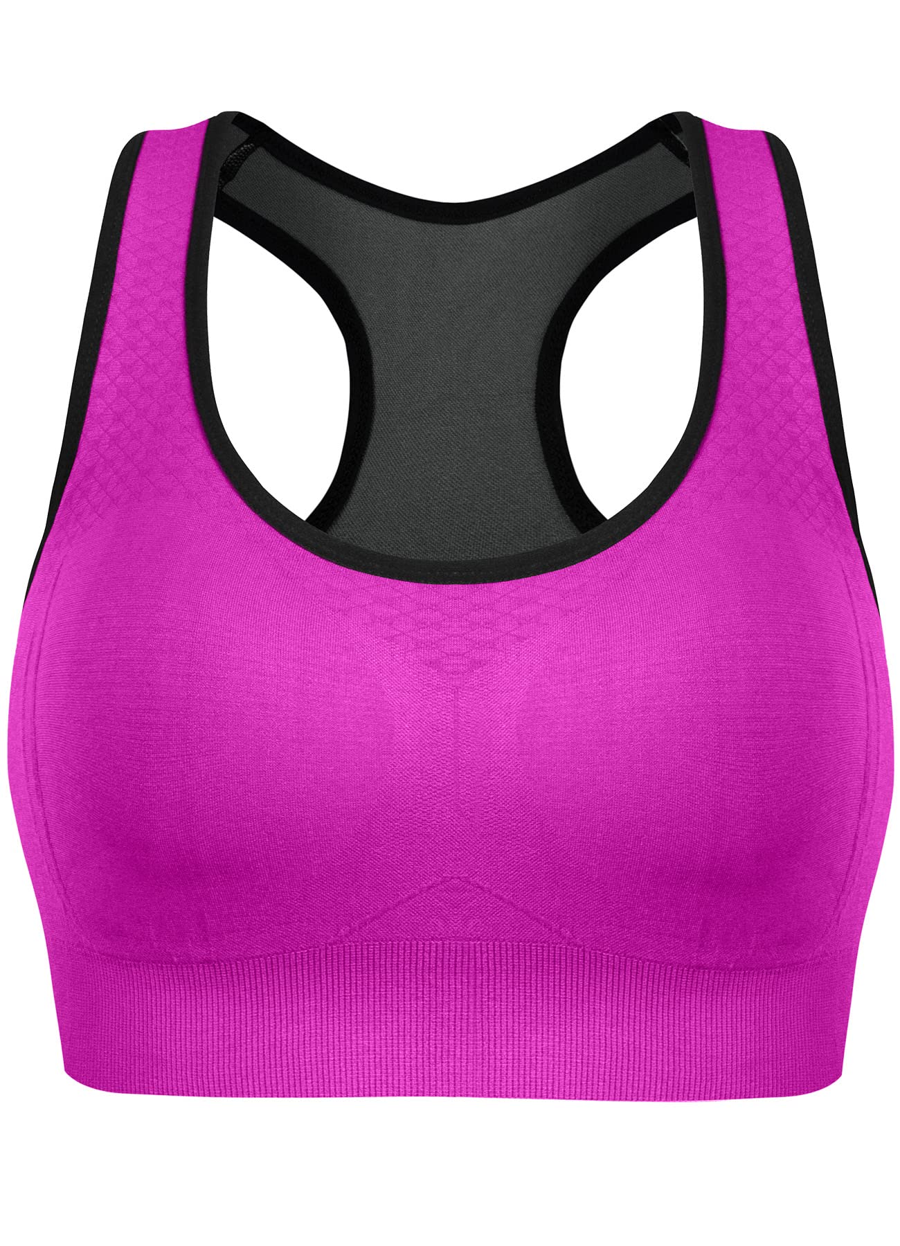 TOBWIZU Women's Medium Support Sports Bras with Pocket - Yoga, Gym & Workout Activewear for Running, Training & Fitness Activities