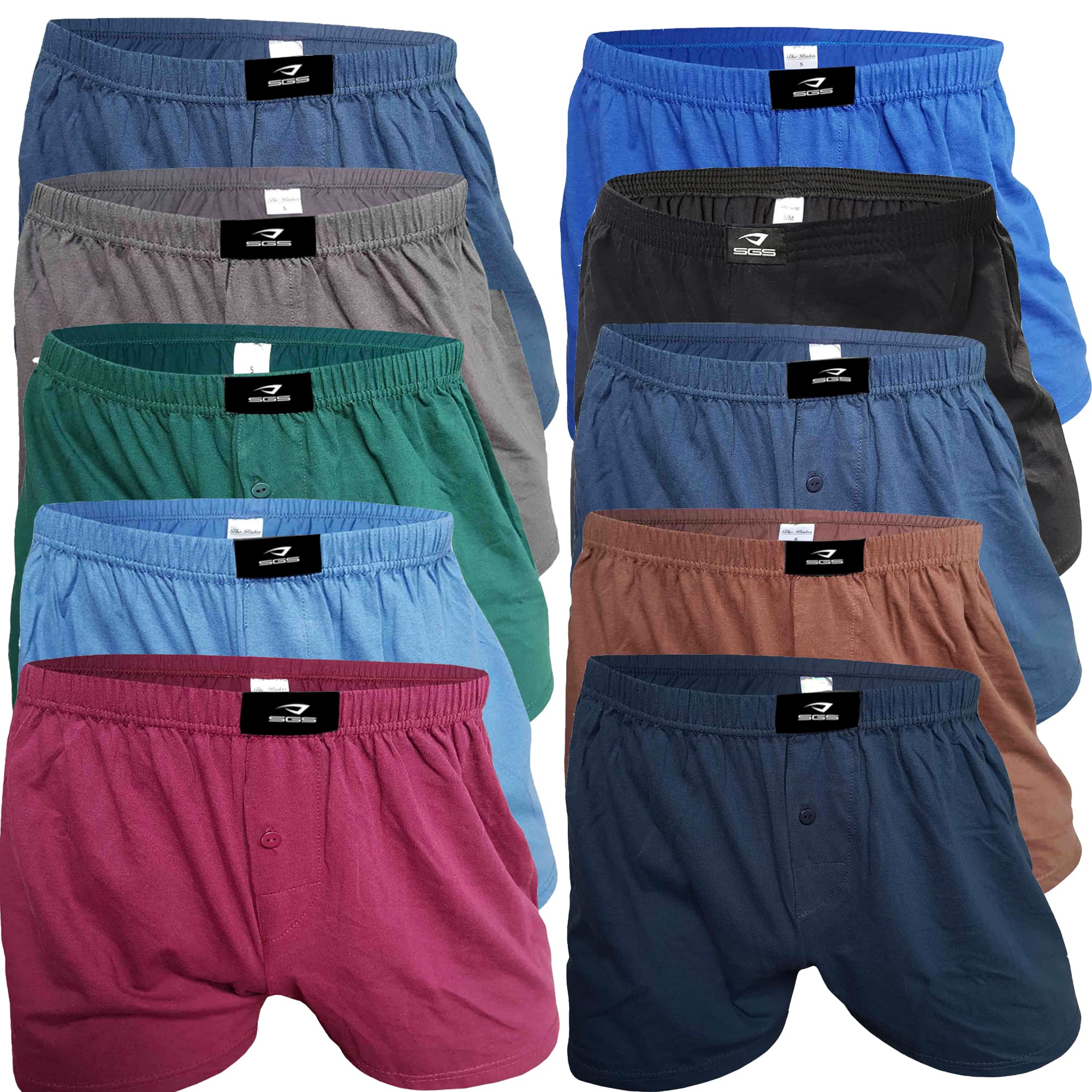 Premium Cotton Boxer Shorts for Men - 6 or 10 Pack | Soft, Breathable & Comfortable Underwear | Ideal for Sleeping, Lounging & Everyday Wear | SGS High-Quality Men's Boxers