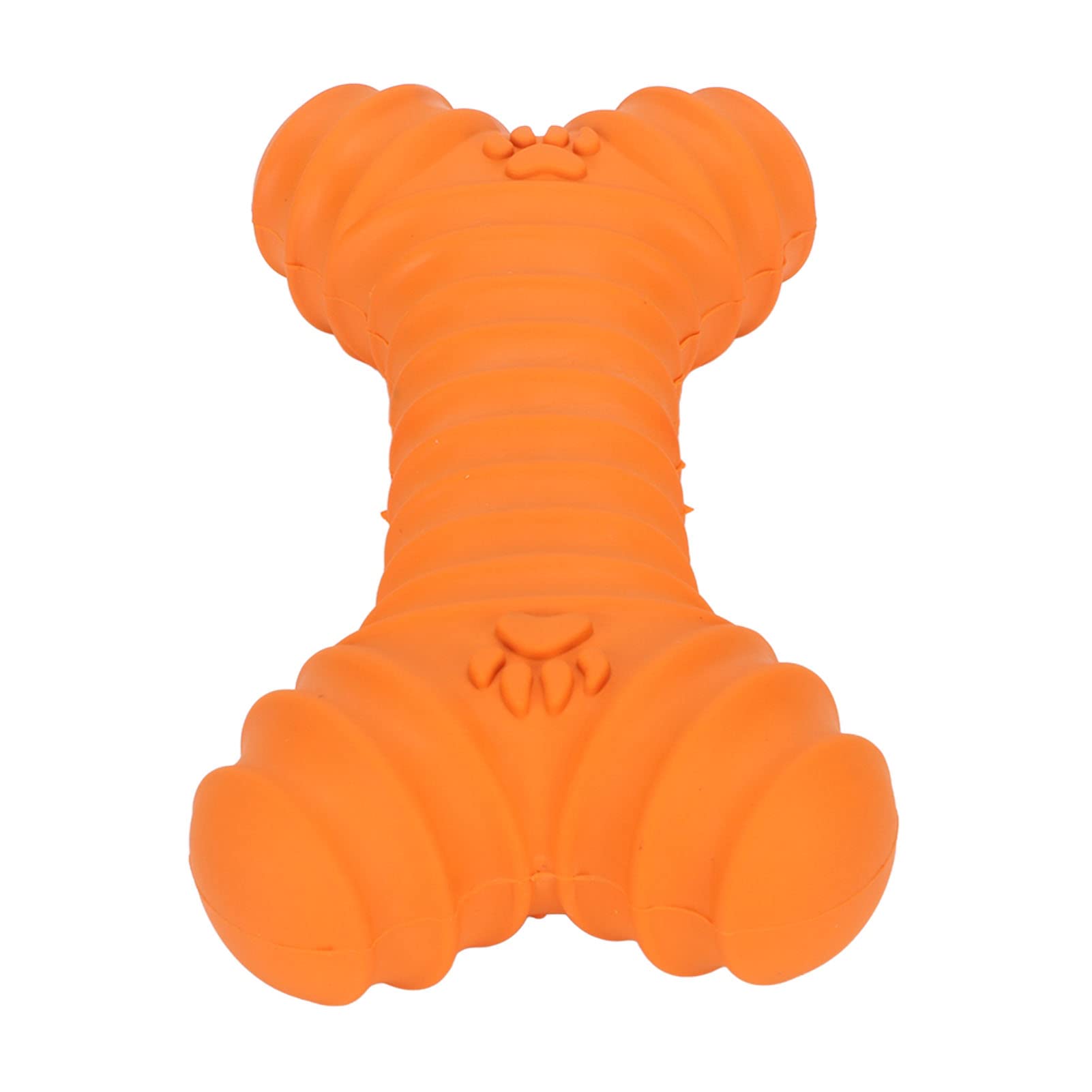 **Zerodis Indestructible Squeaky Dog Toy Bone Shape - Durable Rubber Chew Toy for Large Dogs & Aggressive Chewers - Interactive Pet Toy with Squeaker (Orange) - Perfect for Playtime, Training & Teething Relief**
