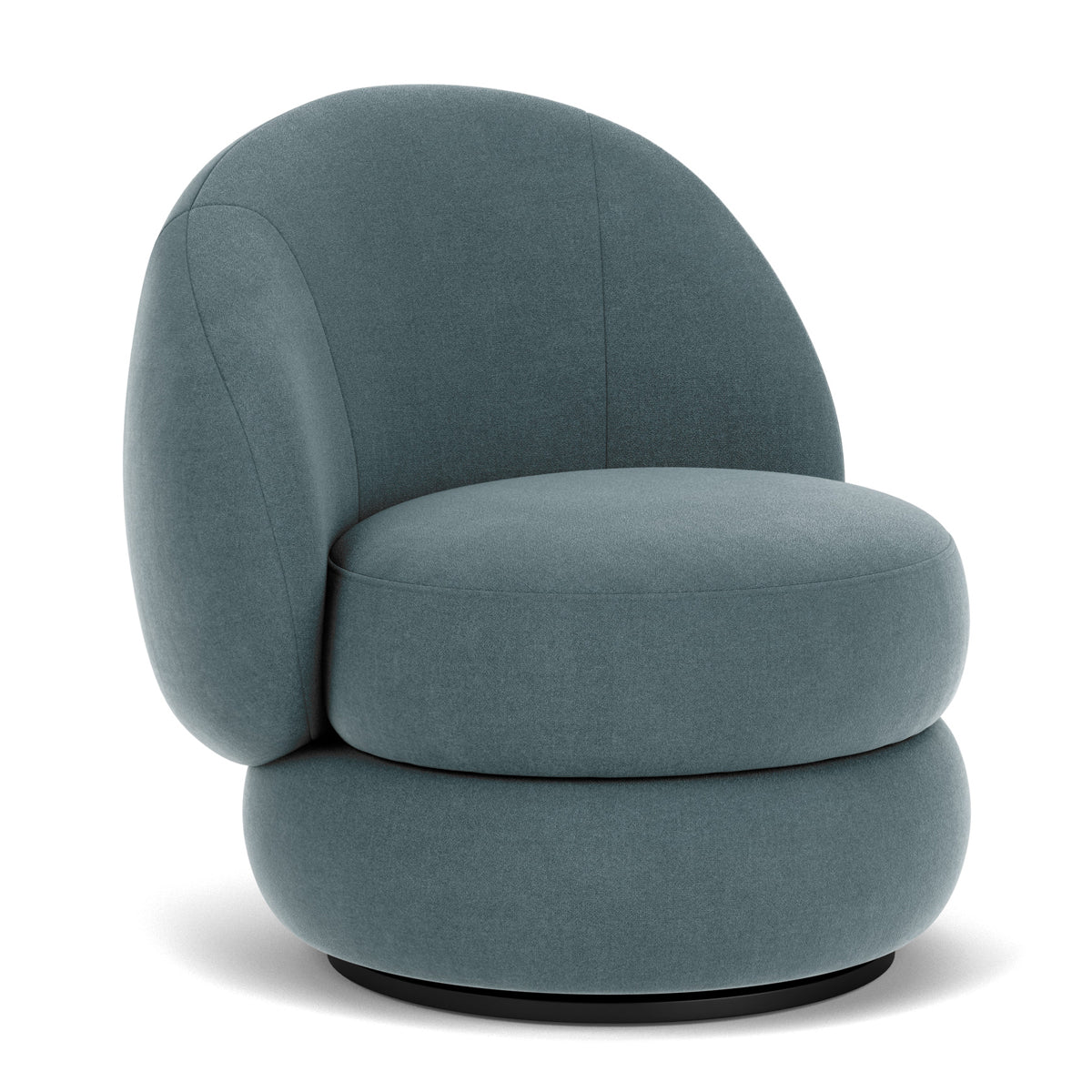 Alma Fabric Swivel Armchair - Modern Upholstered Lounge Chair with 360° Rotation, Comfortable Living Room Accent Chair for Home Office, Reading Nook, or Bedroom Relaxation