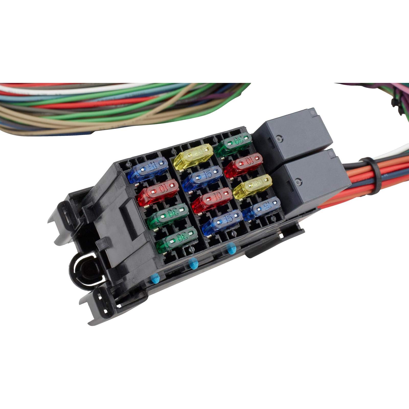 12-Circuit Universal Aftermarket Wiring Harness & 125-Piece Grommet Kit for Car Audio, Lighting & Electrical Upgrades - Perfect for DIY Auto Installations & Vehicle Customization
