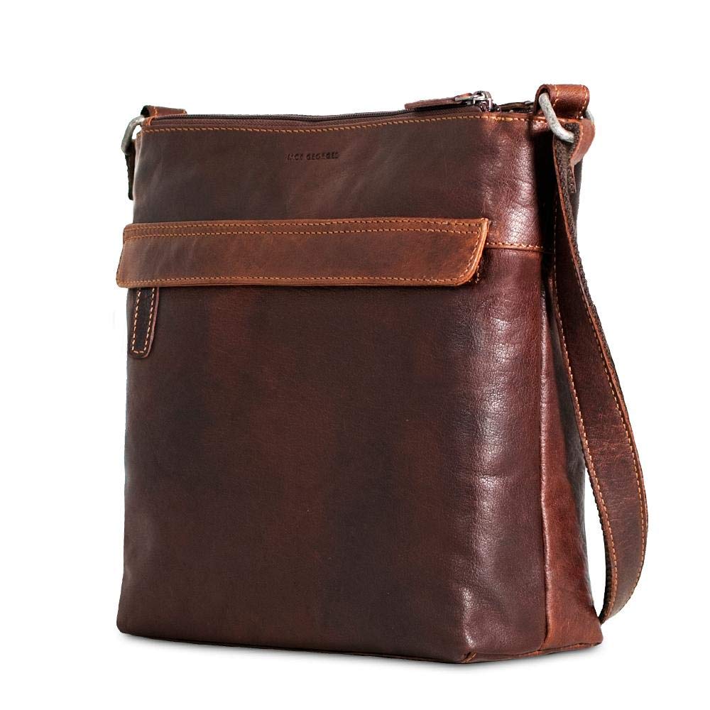 Jack Georges Voyager Crossbody Bag #7832 - Brown for Travel & Daily Use