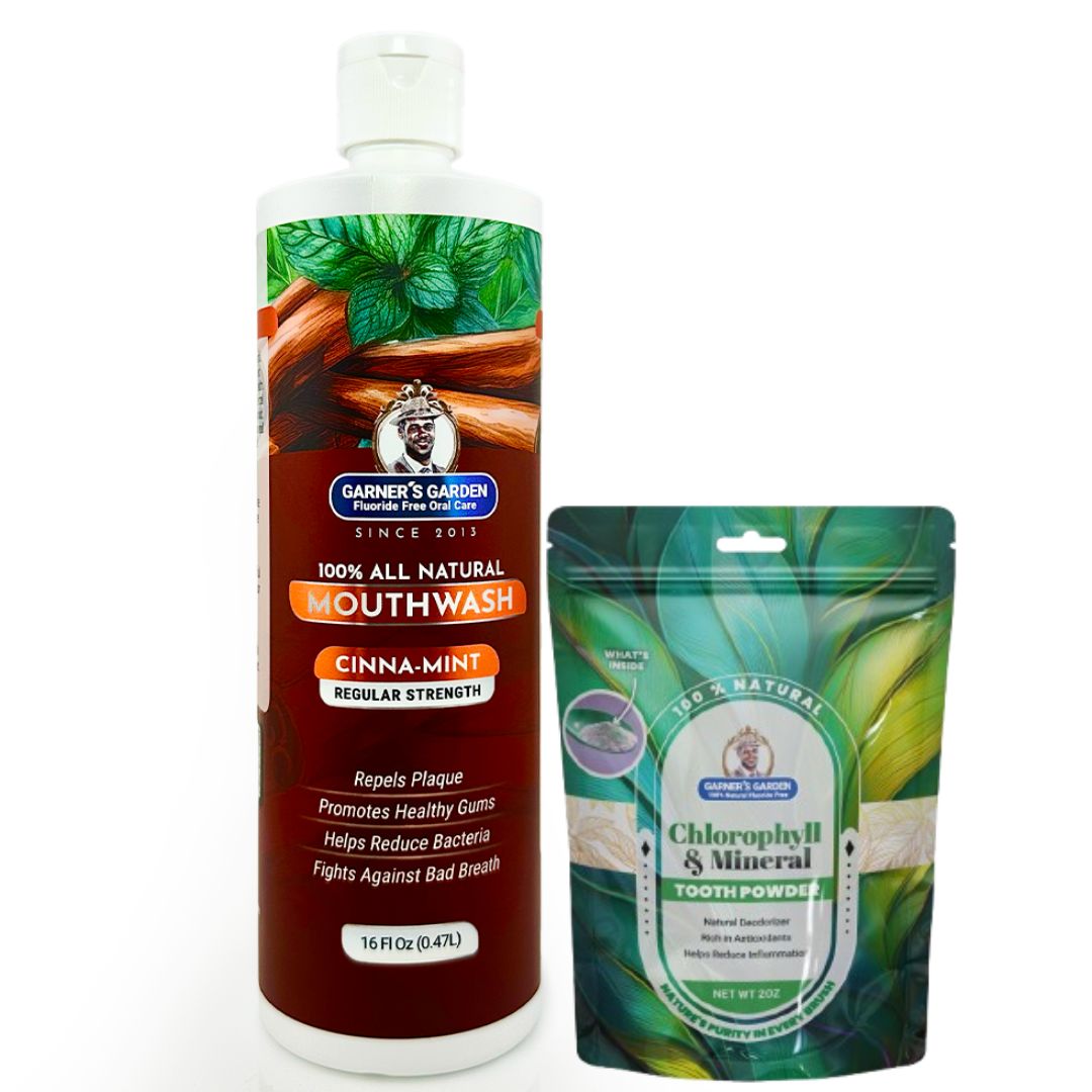 Natural Mouthwash and Tooth Powder with H2O2 | Antibacterial & Fluoride-Free Oral Care for Fresh Breath & Healthy Gums | Perfect for Travel, Home Use & Daily Dental Hygiene