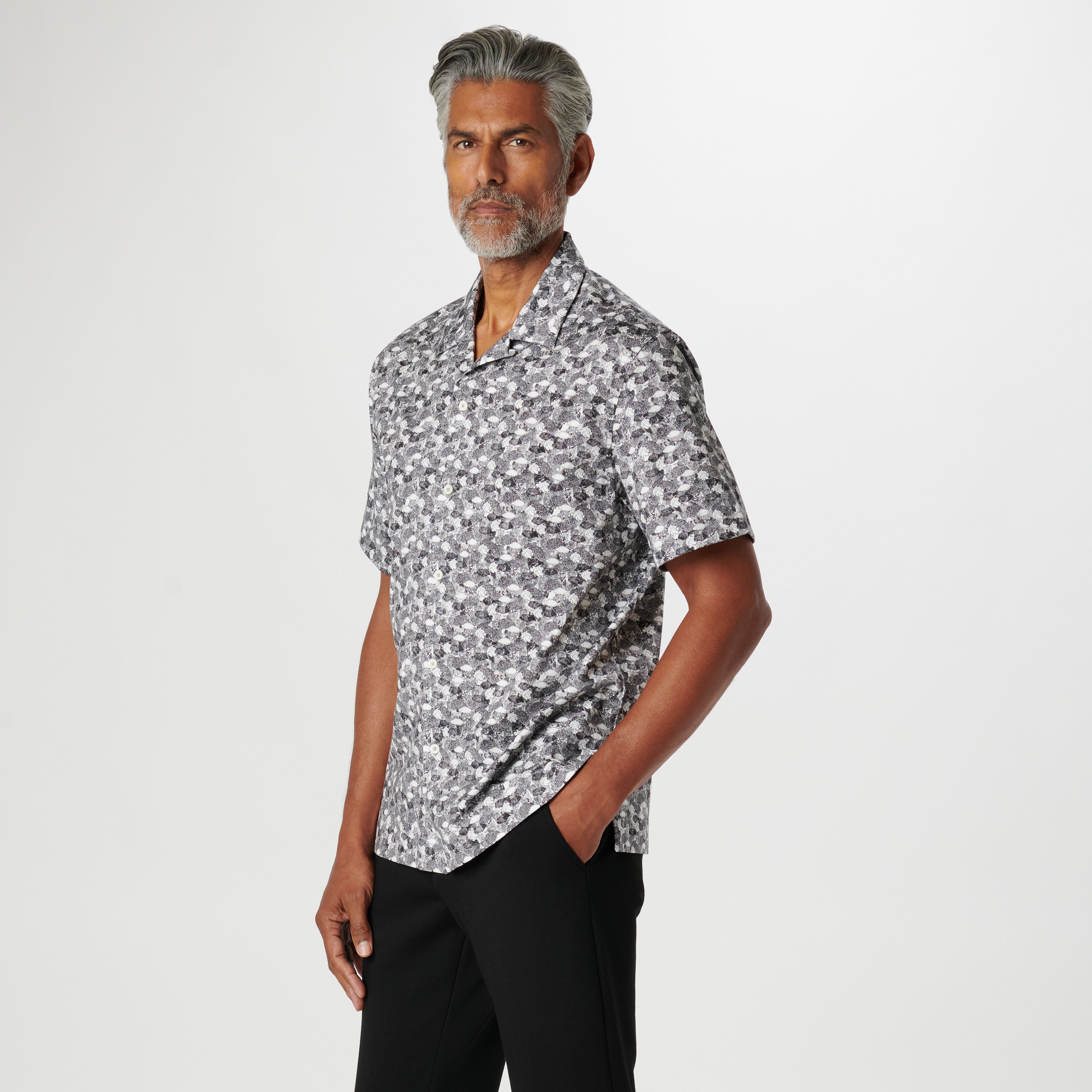 Cole Men's Marine Life Print OoohCotton Camp Shirt - Lightweight Casual Button-Up Shirt for Summer Beach, Vacation & Outdoor Activities