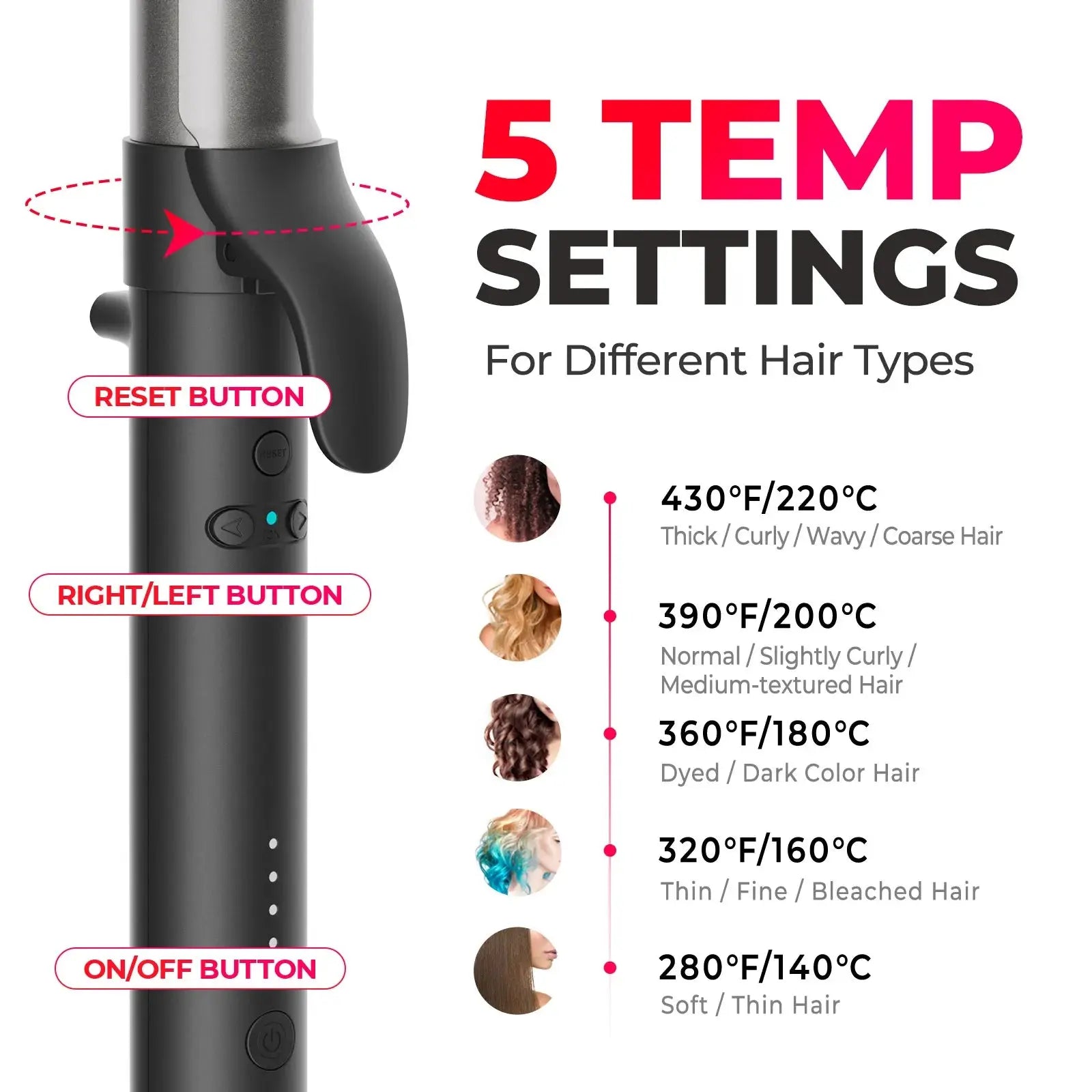 Tymo Rota Hair Styler - 360° Rotating Hot Air Brush for Smooth & Voluminous Hair | Perfect for Home Styling, Salon Results, Travel & Daily Use