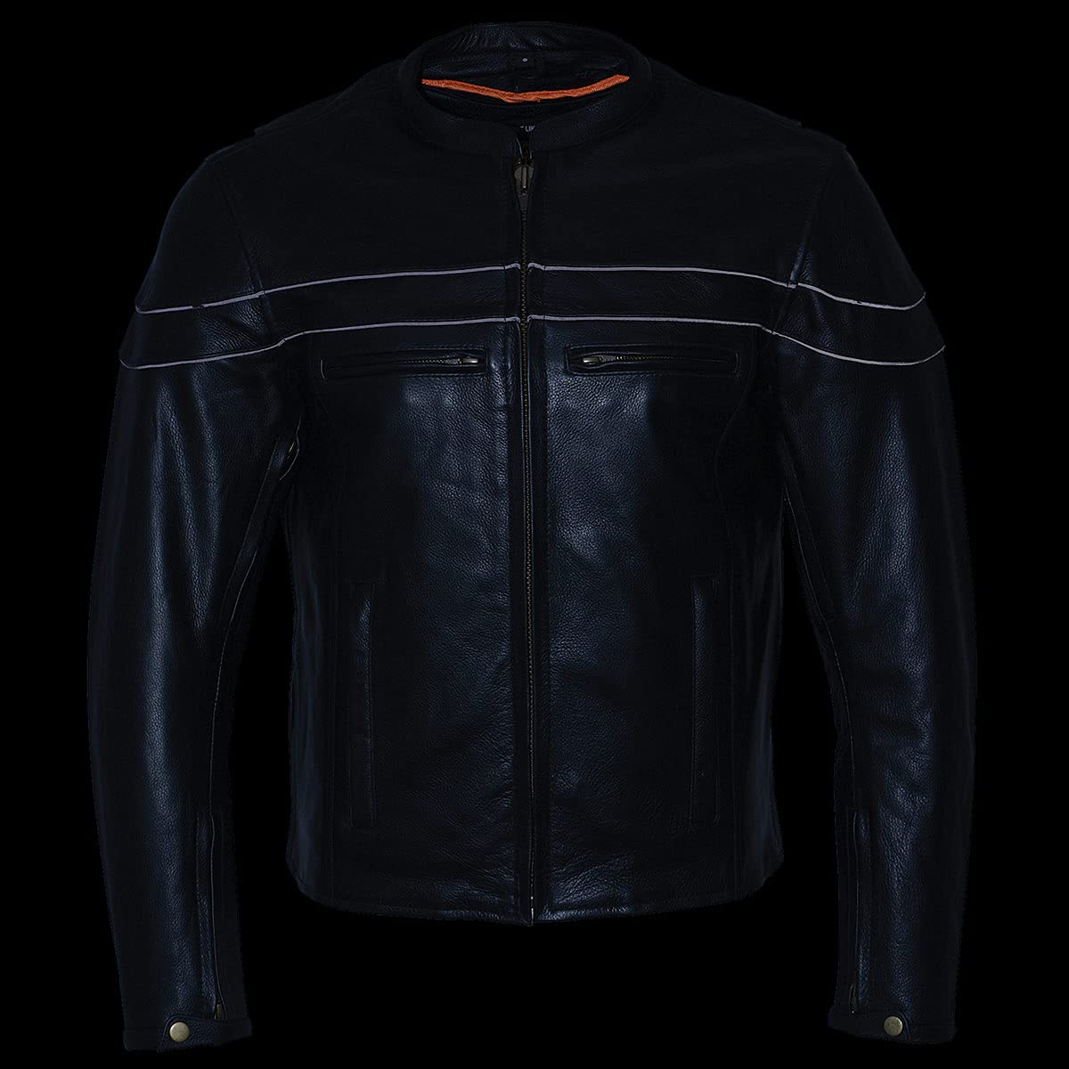 Milwaukee Men's Premium Leather Vented Scooter Jacket - Breathable Motorcycle Riding Jacket for Urban Commuting & Casual Wear