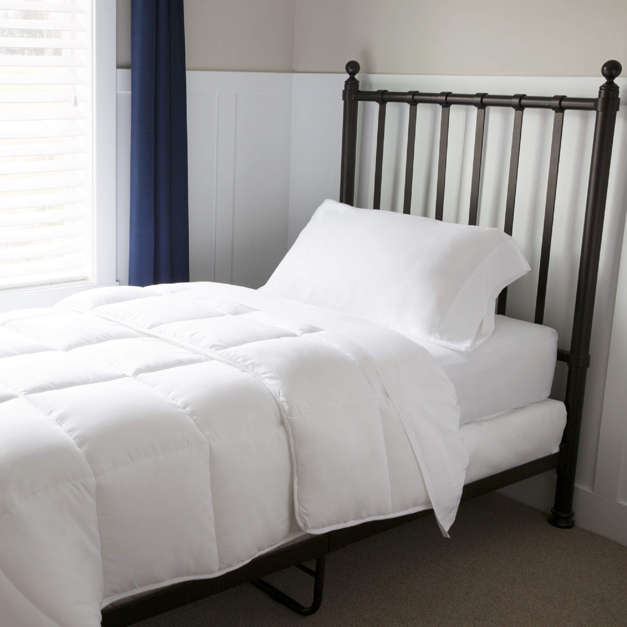 MALOUF Complete Bedding Set - Full Size, White - Luxury Bed Sheets & Pillowcases for Comfortable Sleep - Perfect for Master Bedroom, Guest Room, or Dorm