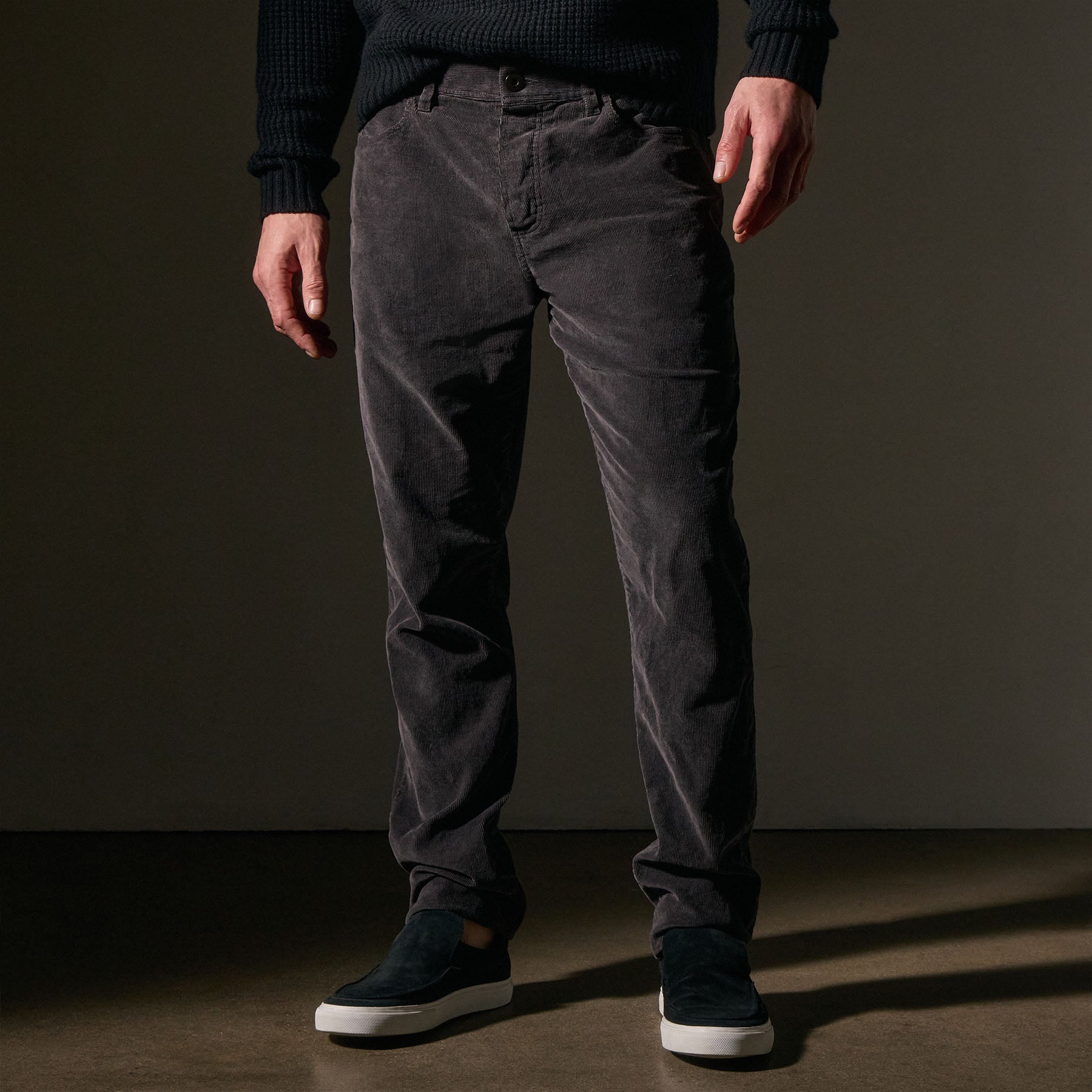 5 Pocket Corduroy Pants for Men - Comfortable Magma Pigment Casual Trousers | Perfect for Work, Travel & Everyday Wear
