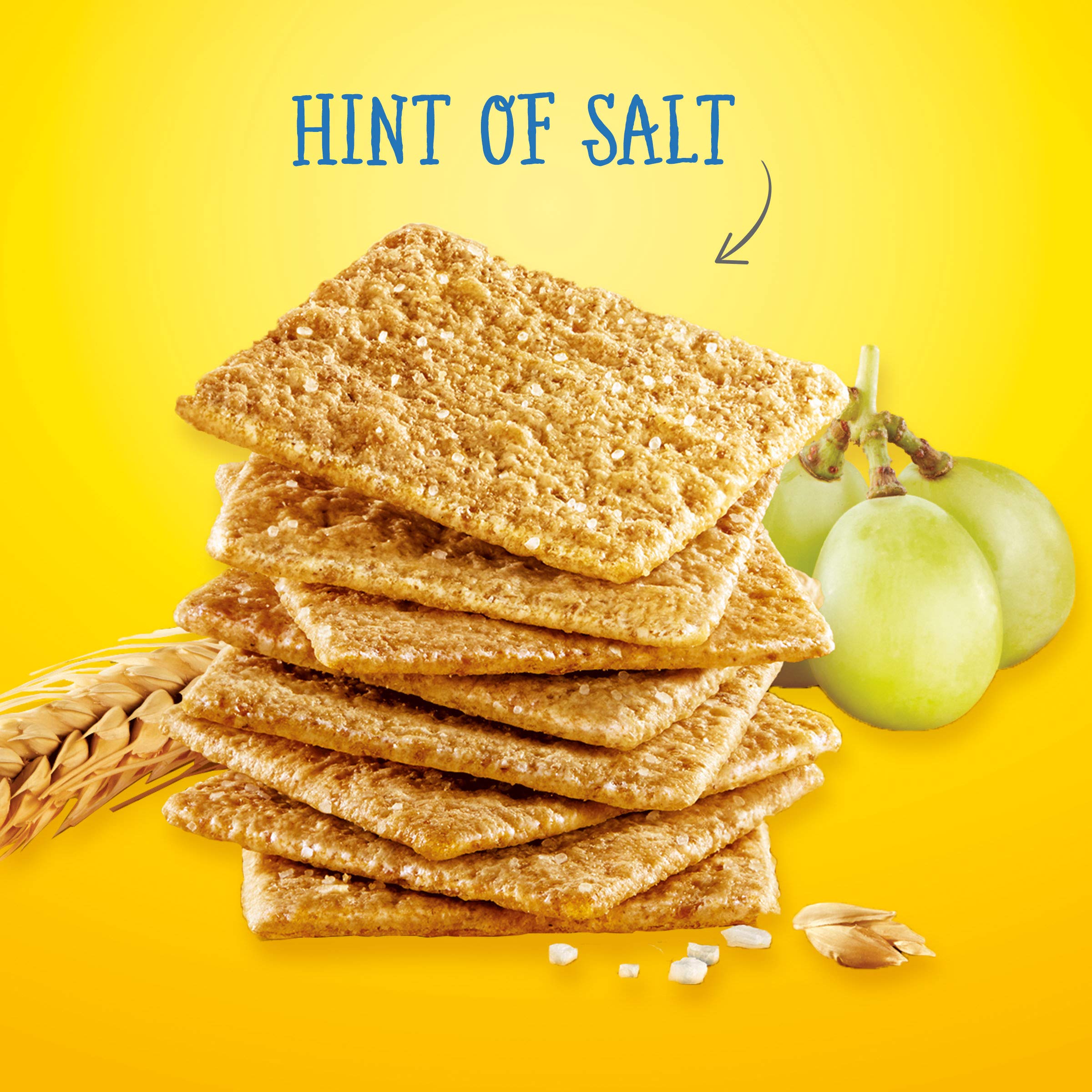Wheat Thins Hint of Salt Whole Grain Low Sodium Crackers - 6 Pack (9.1 oz Each) | Healthy Snack for Office, School & Travel | Gluten Free Baked Crackers