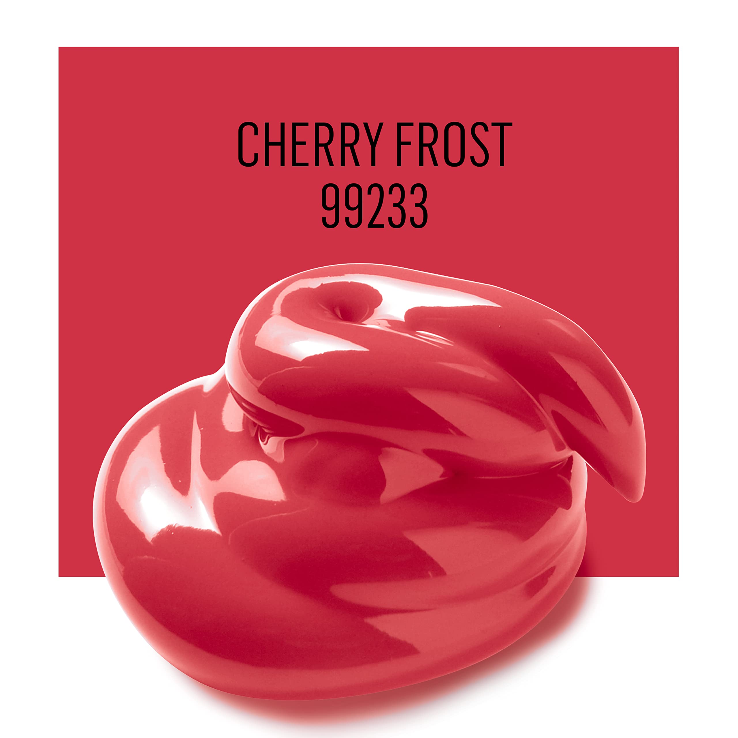 FolkArt Enamel Paint - Cherry Frost Metallic Acrylic Paint for Crafts, 2 oz Bottle - Perfect for DIY Projects, Home Decor, and Art Painting on Wood, Glass & Ceramics