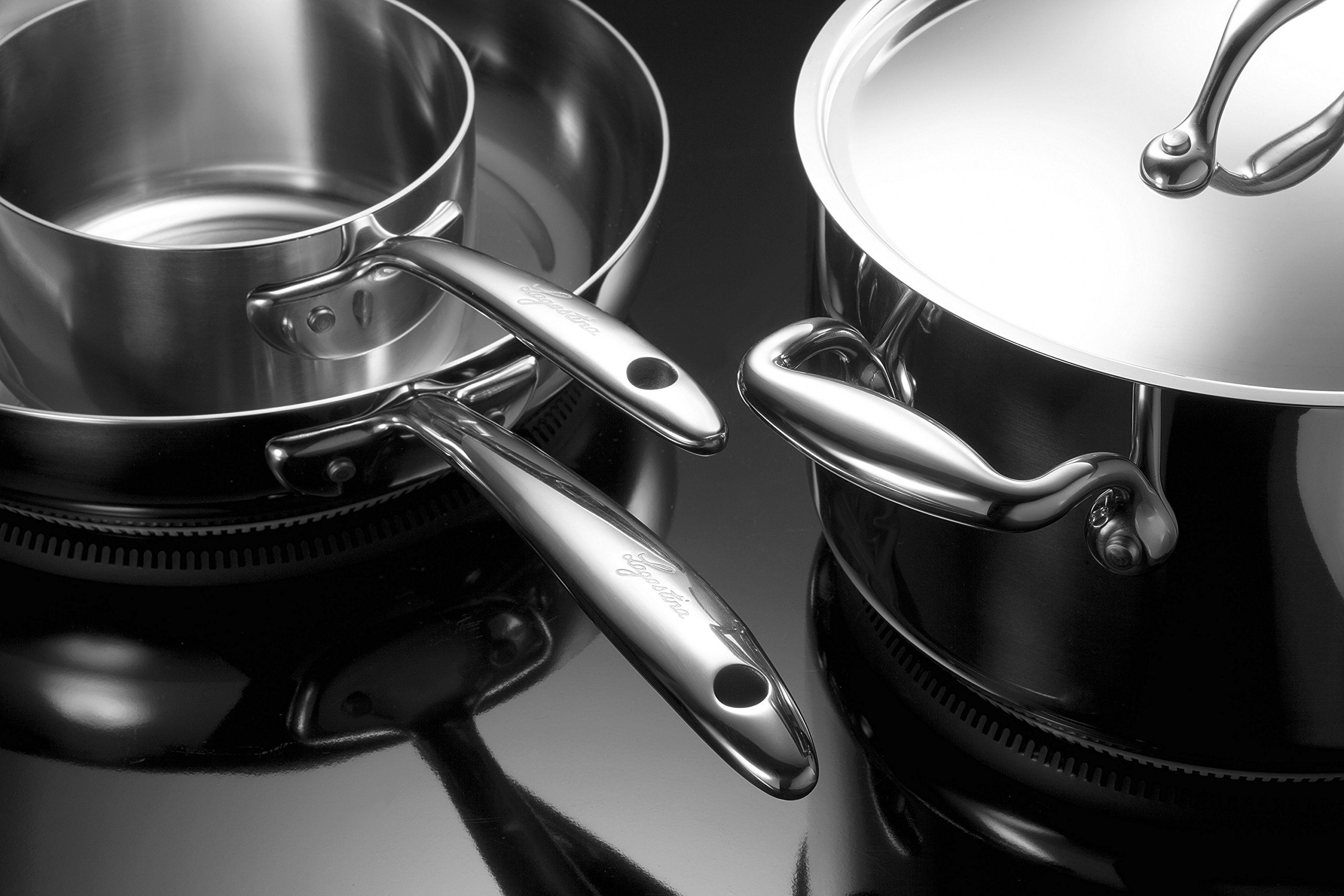 Lagostina Accademia Lagofusion Stainless Steel Stewpot with Lid - 22cm, 8.7 Inch - Perfect for Soups, Stews & Slow Cooking