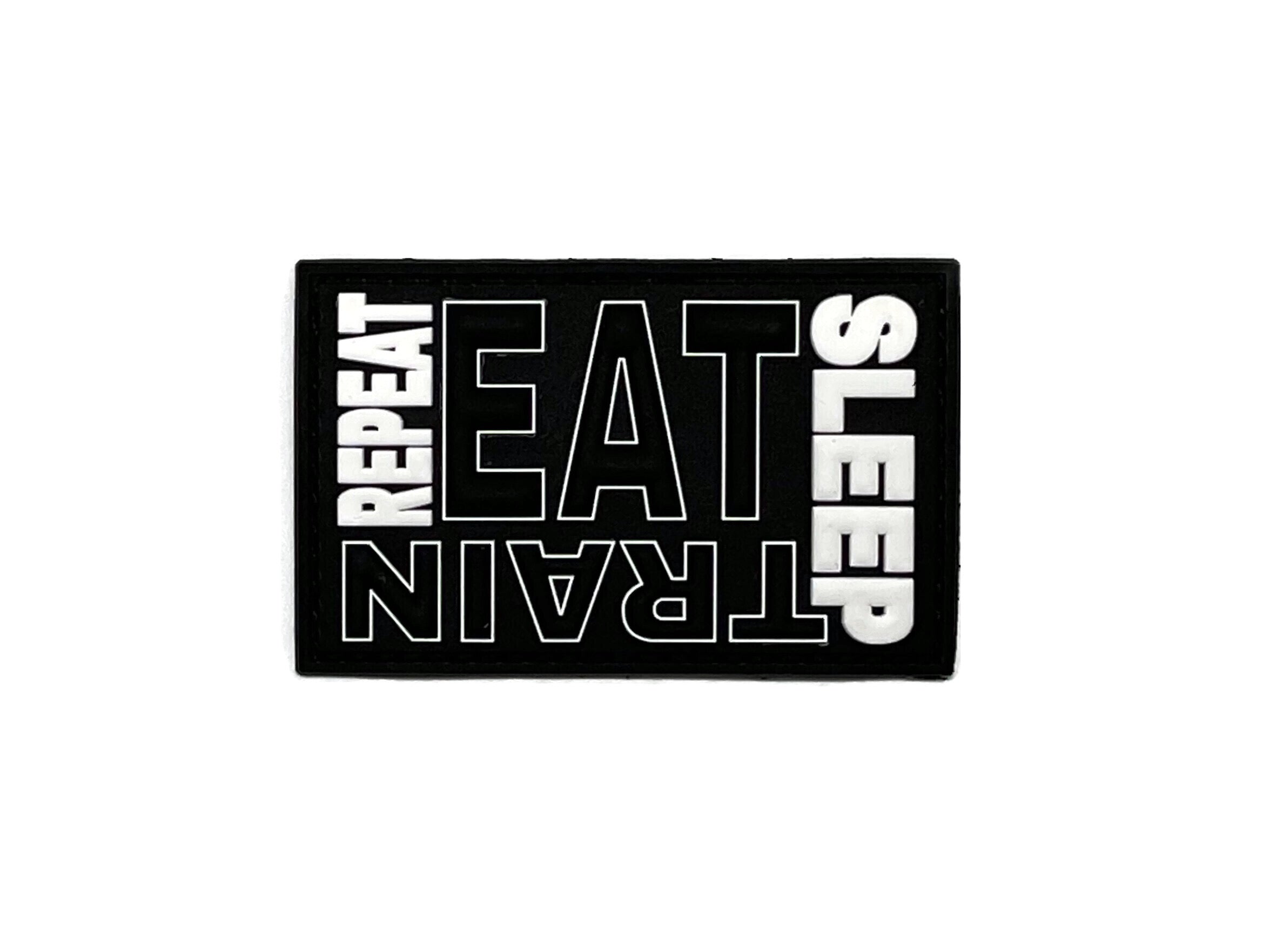 Eat Sleep Train Repeat - Motivational Fitness & Workout T-Shirt for Gym, Running & Training - Perfect for Athletes & Fitness Enthusiasts