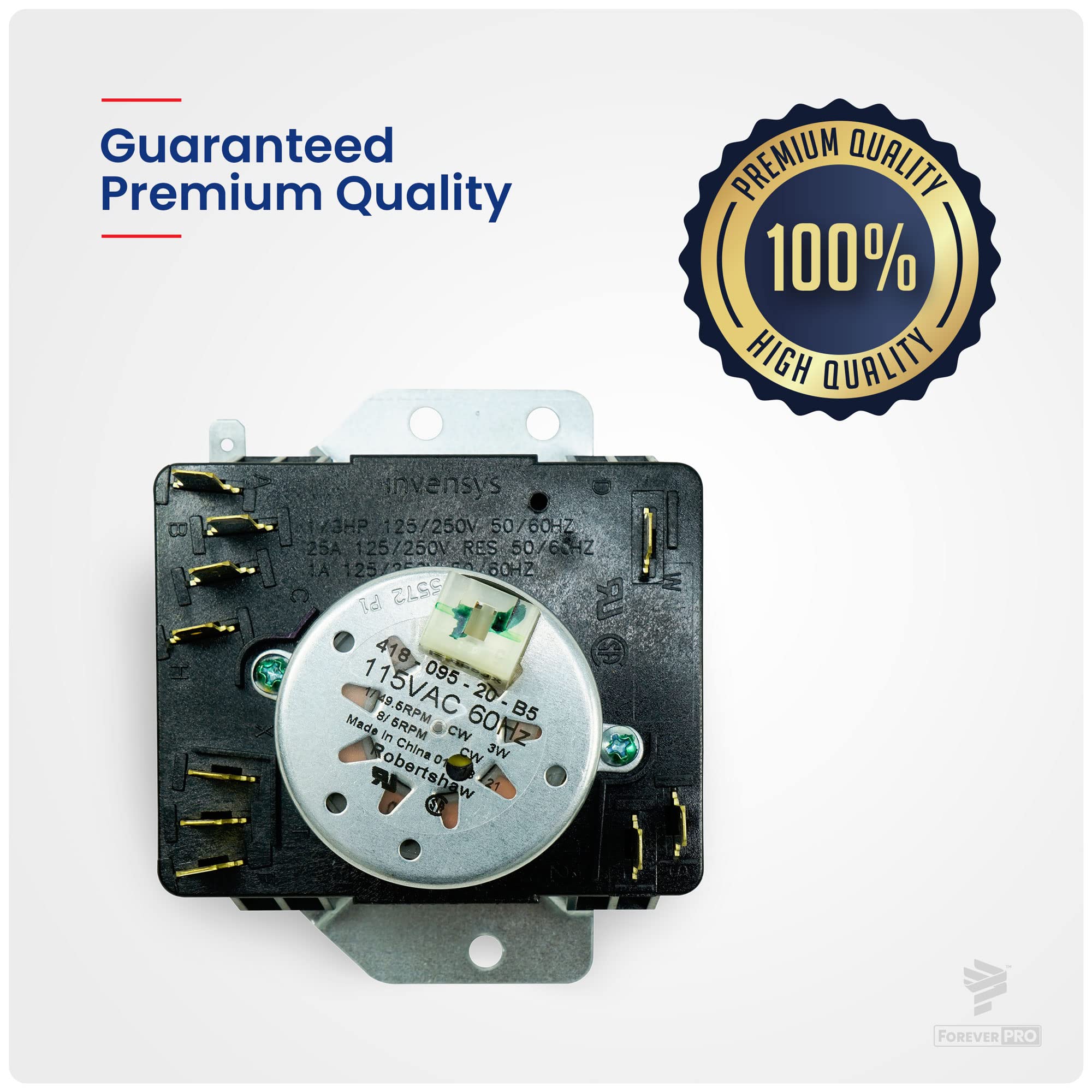 ForeverPRO W10185981 Dryer Timer Replacement for Whirlpool 1481704, AH2348530, EA2348530, PS2348530 - Perfect for Laundry Room Appliance Repair & Maintenance