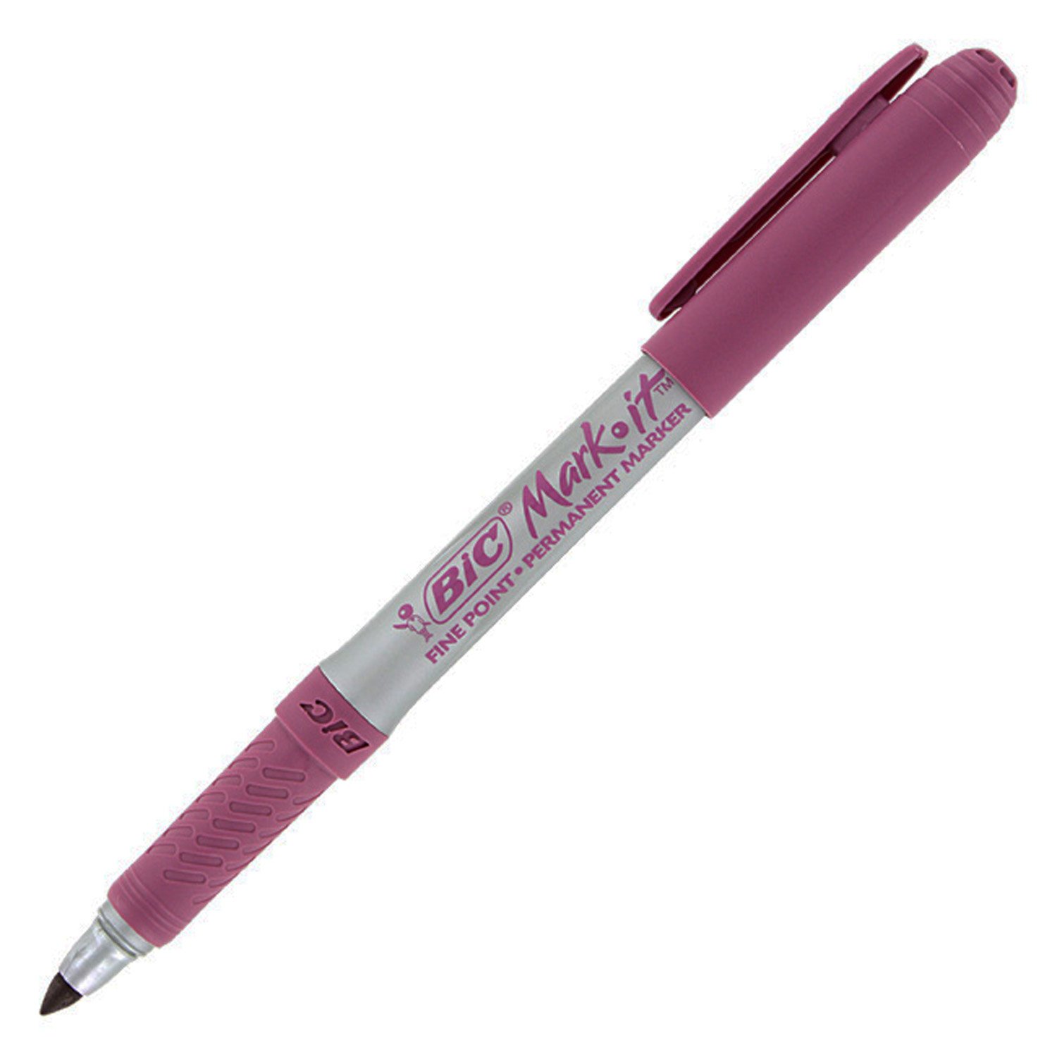 BIC Permanent Markers Fine Point (12-Pack) - Desert Rose Color for Office, School & Art Projects | Long-Lasting Ink for Writing, Labeling & Crafting