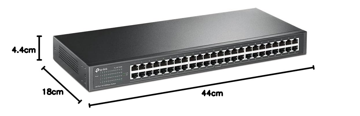 TP-Link TL-SF1048 48-Port Gigabit Ethernet Network Switch | 10/100 Mbps | Plug & Play | Desktop/Rackmount | Ideal for Office, Home & Small Business Networks