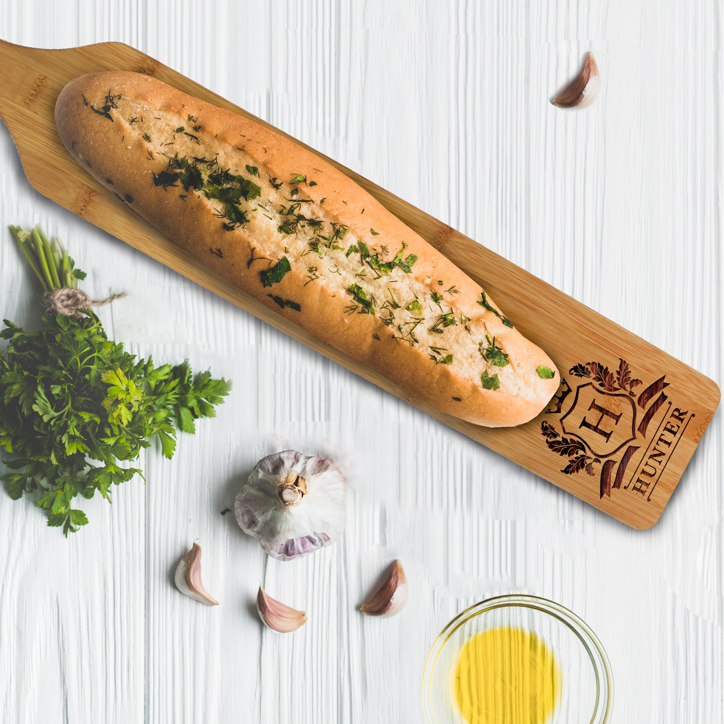 Personalized Bamboo Cheese and Crackers Serving Board - Custom Engraved Wood Appetizer Platter for Charcuterie, Bread & Entertaining - Perfect for Parties, Weddings & Gift Giving
