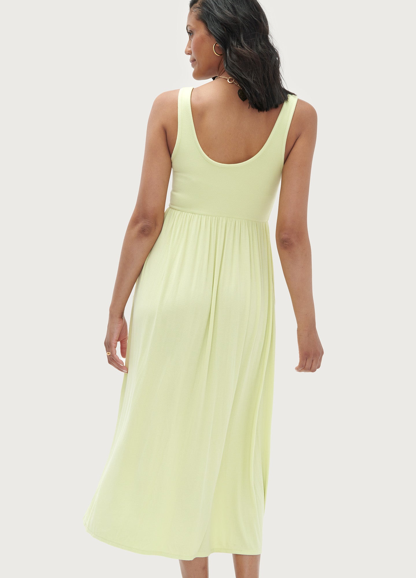 Ultra Soft Ribbed Nursing Tank Dress for Maternity & Breastfeeding - Perfect for Comfortable Wear at Home or Out