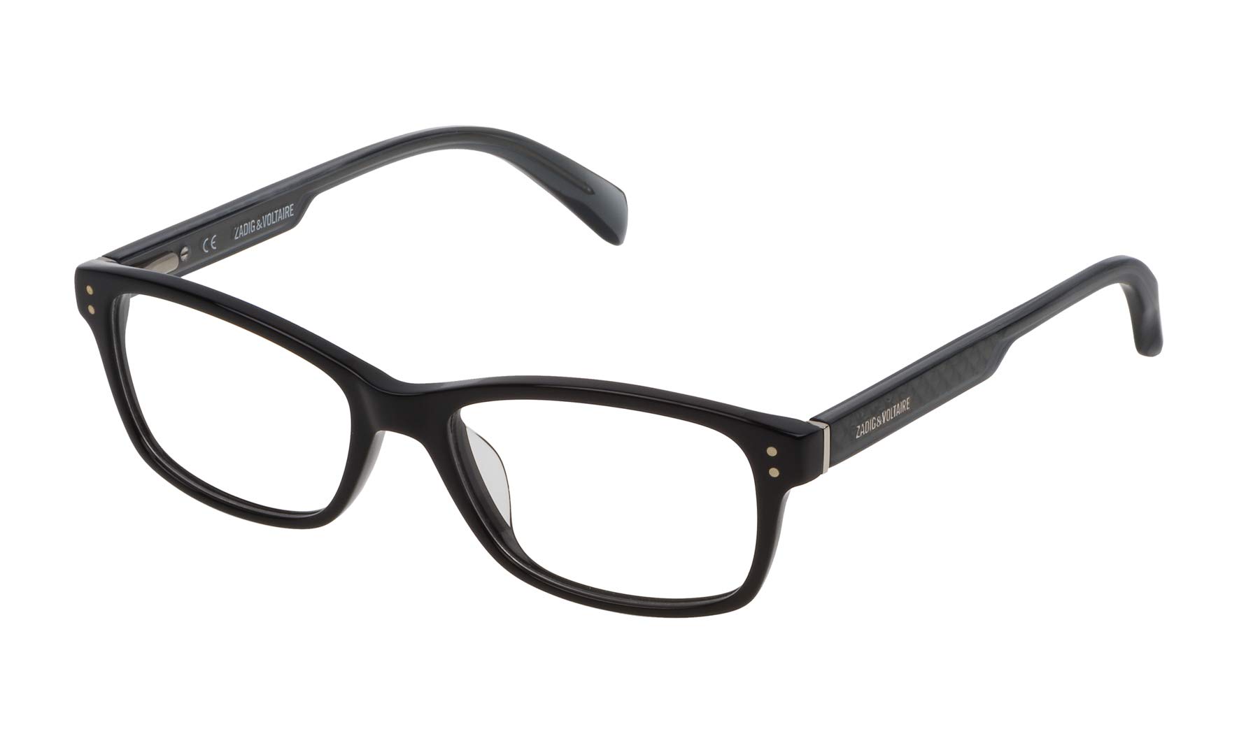 ZADIG&VOLTAIRE VZV17352700Y Women's Fashion Sunglasses - Shiny Black Frame, 52mm Lens, 17mm Bridge, 135mm Temple - UV Protection for Driving, Beach & Outdoor Activities