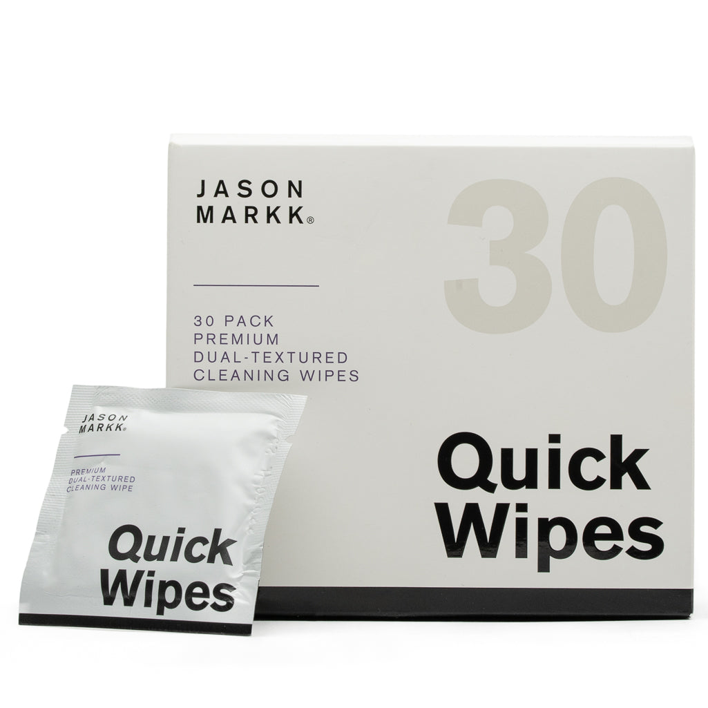 Jason Markk Quick Wipes - 30 Pack Premium Shoe Cleaning Wipes for Sneakers, Boots & Leather - On-The-Go Shoe Care for Gym, Work & Travel