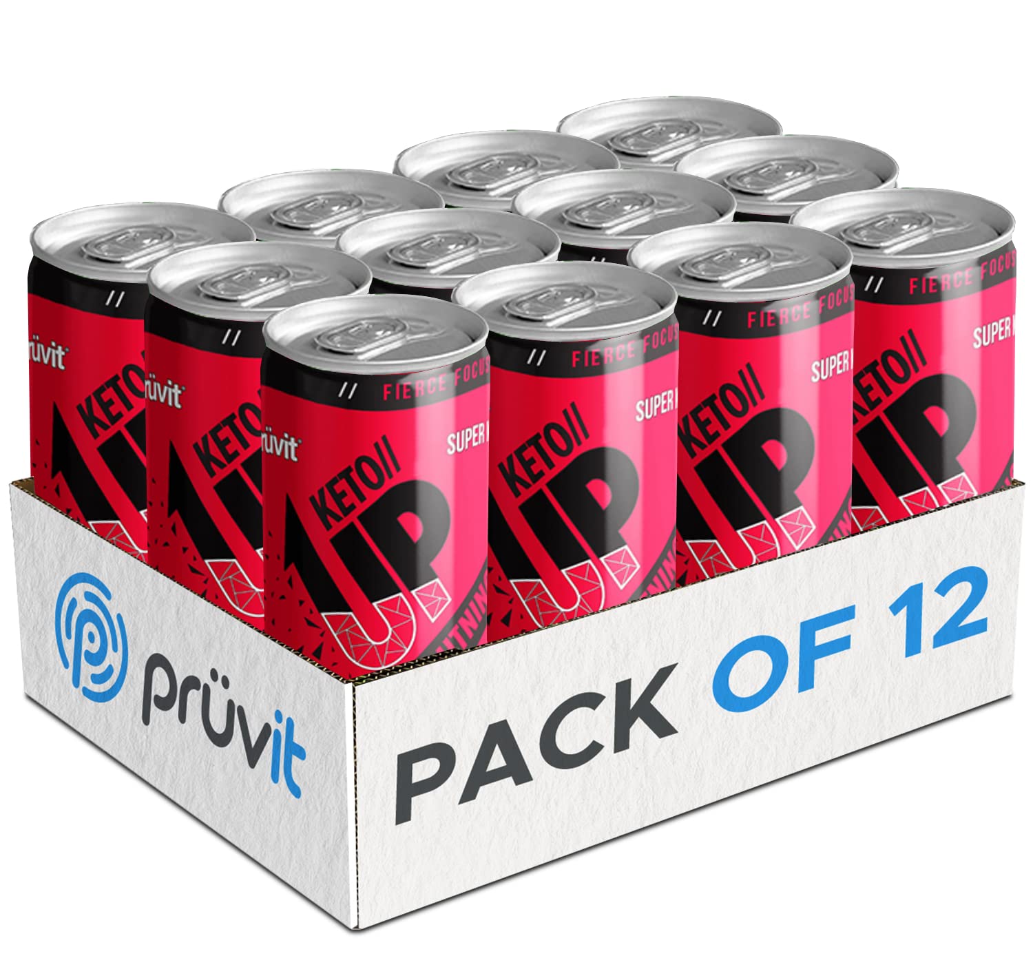 Premium Cherry Lightning Keto//Up® Ketone Drink - Ready-to-Drink Exogenous Ketones for Mental Focus & Energy Boost - 12 Pack - Perfect for Workouts, Keto Diet & On-the-Go Lifestyle