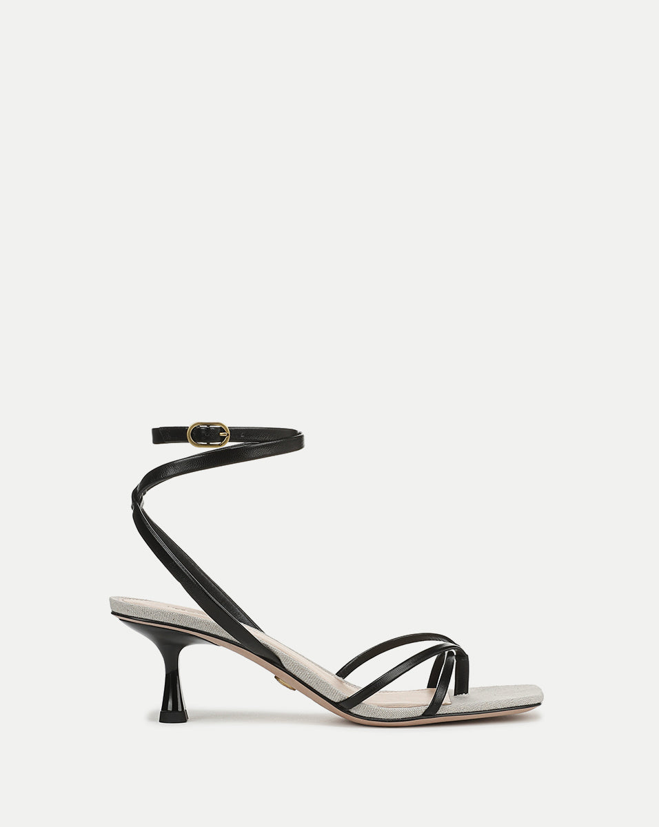 Caterina Leather Ankle Wrap Sandals for Women - Comfortable Strappy Summer Shoes | Perfect for Beach, Vacation & Casual Outfits