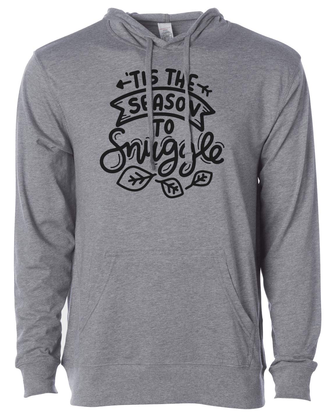 7 ate 9 Apparel Unisex The Season To Snuggle Fall GREY Hoodie - Cozy Pullover Sweatshirt for Men & Women | Perfect for Autumn Outfits, Casual Wear & Lounge Comfort