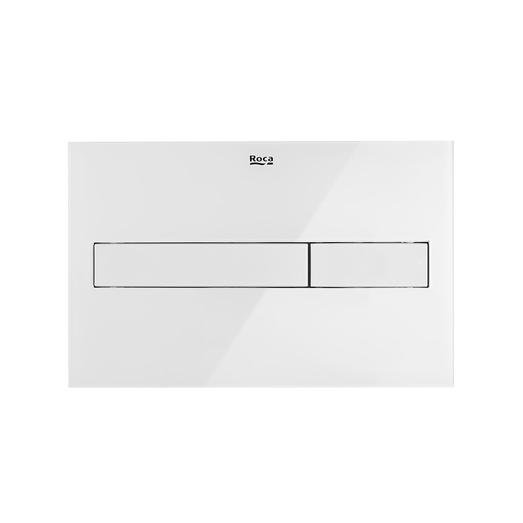 PL7 Dual Flush Actuator Flush Plate Toilet - In-Wall Mount with 10 Glass/Glossy White Finish | Perfect for Modern Bathroom Renovations & Space-Saving Solutions