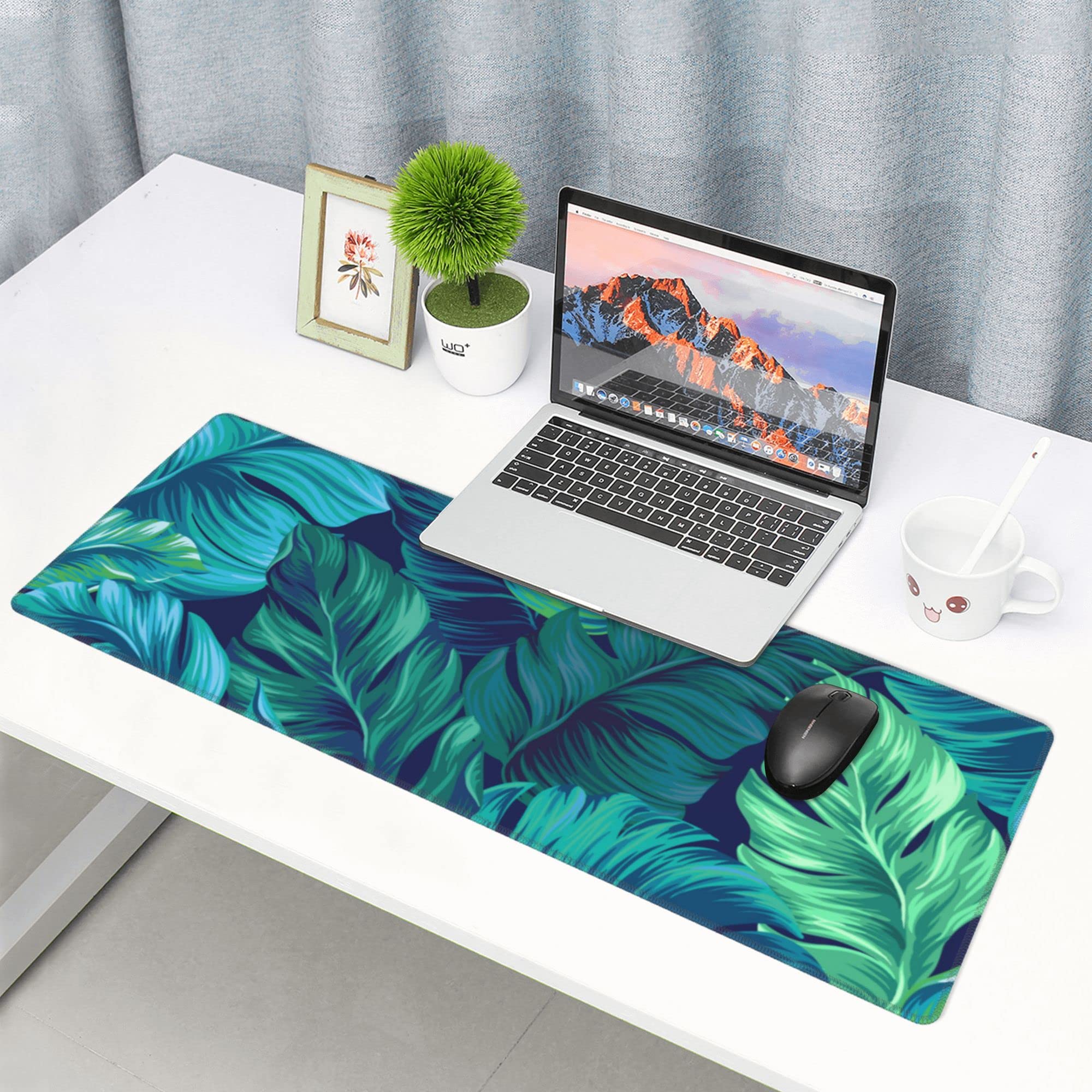 Tropical Palm Leaves Mouse Pad - 31.5