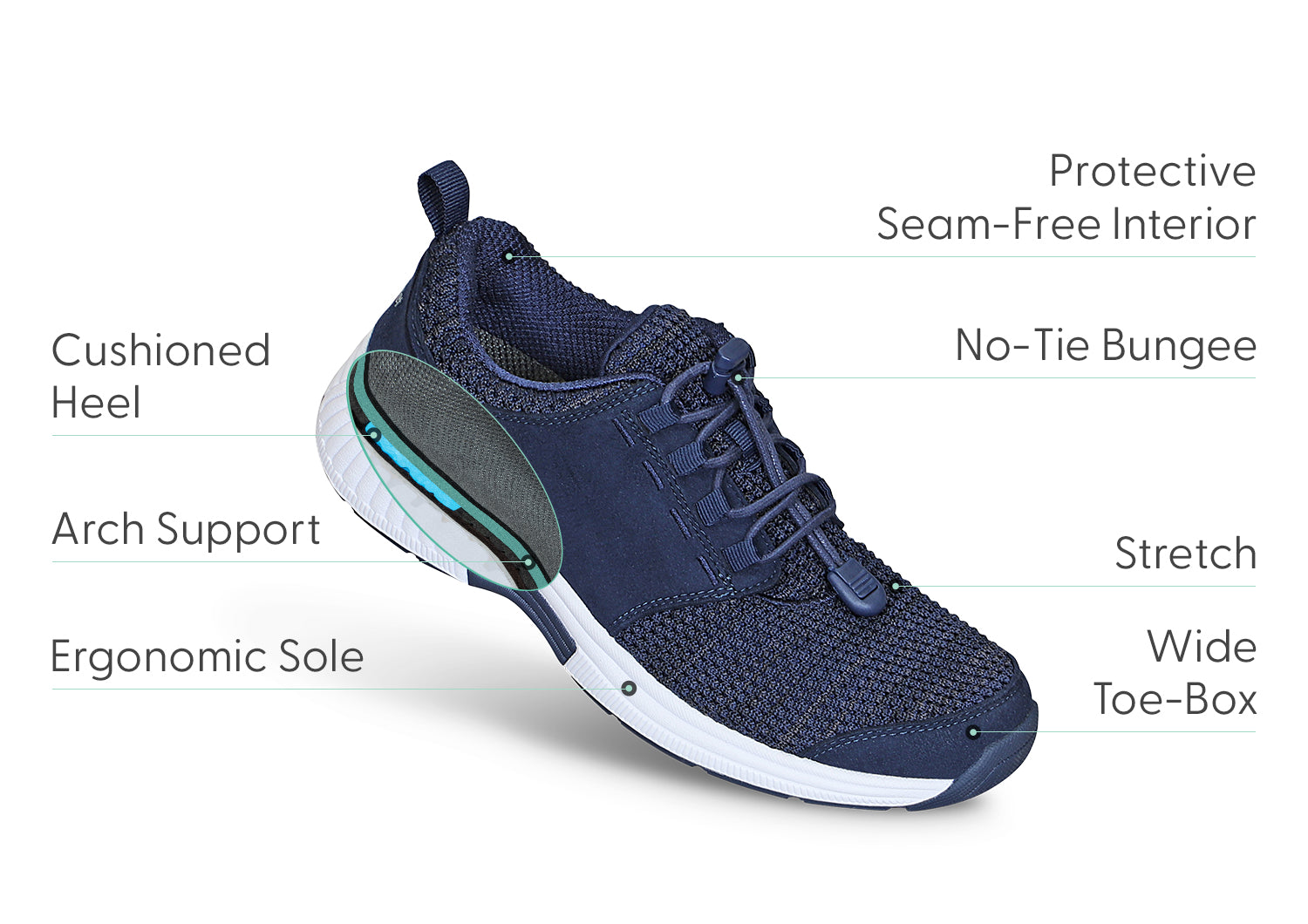 Francis No Tie Blue - Stylish and Comfortable No-Tie Shoelaces for Men & Women | Perfect for Running, Walking, and Everyday Wear