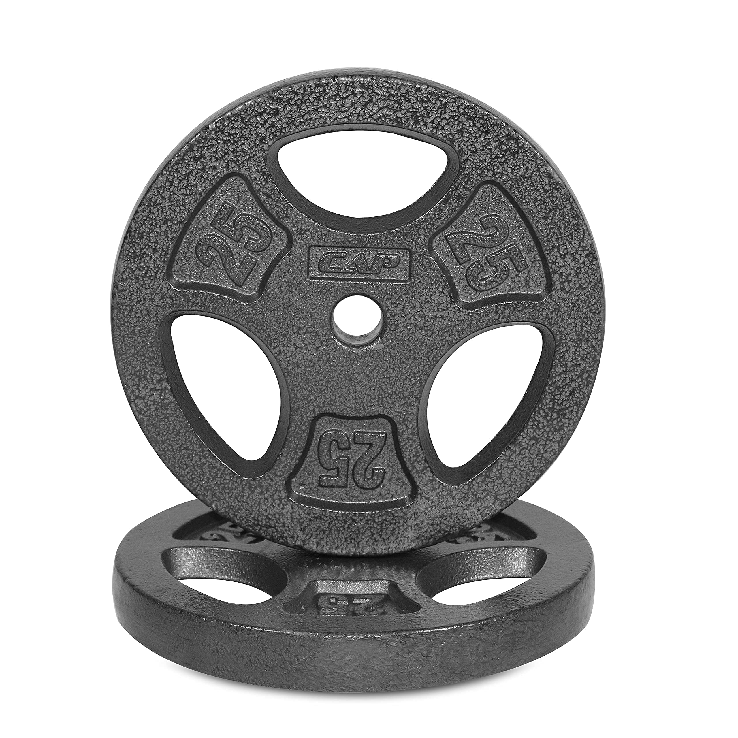 WF Athletic Supply 1-Inch Cast Iron Standard Grip Weight Plate - 1LB to 45LB Options for Strength Training & Home Gym (Charcoal/Gray) - Perfect for CrossFit, Powerlifting & Weightlifting Workouts