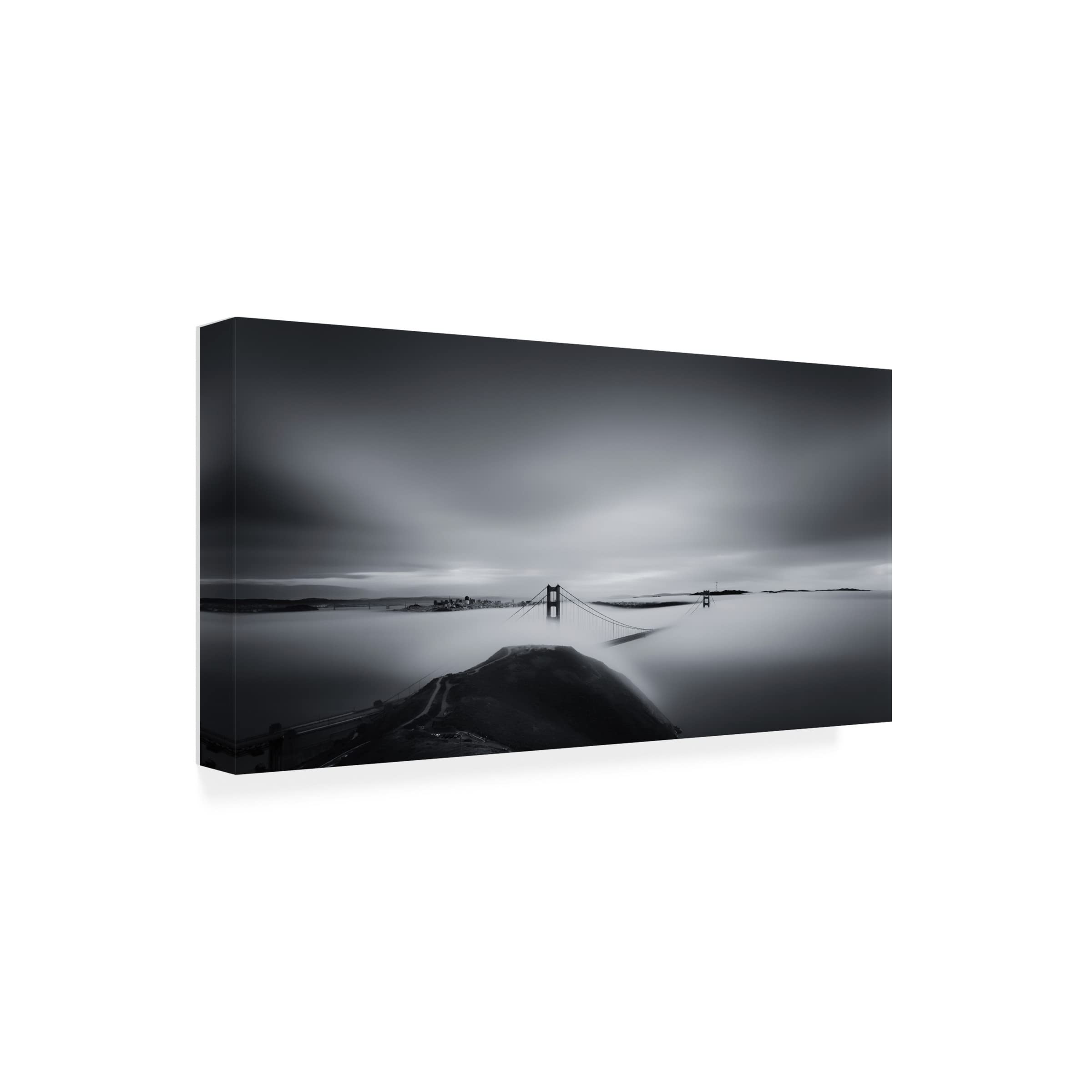 Trademark Fine Art 'Fog Bay' Canvas Wall Art Print by Toby Harriman - Stunning Landscape Photography for Living Room & Office Decor