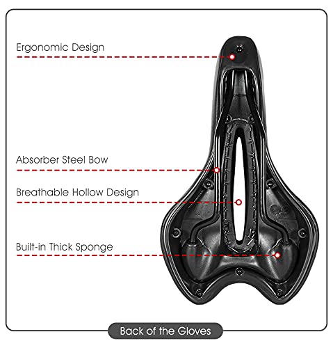 Breathable Comfortable Mountain Bike Saddle with Central Relief Zone - Ergonomic Design for Road & MTB Cycling - Perfect for Long Rides, Commuting & Outdoor Adventures