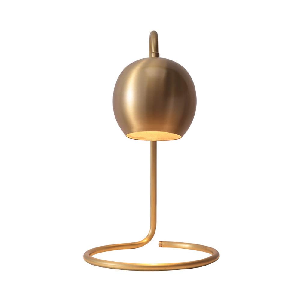 Nordic Style Table Lamp - Modern Full Copper Decorative Lamp for Study, Living Room & Bedroom | Perfect for Home Office, Reading Nook & Nightstand Lighting