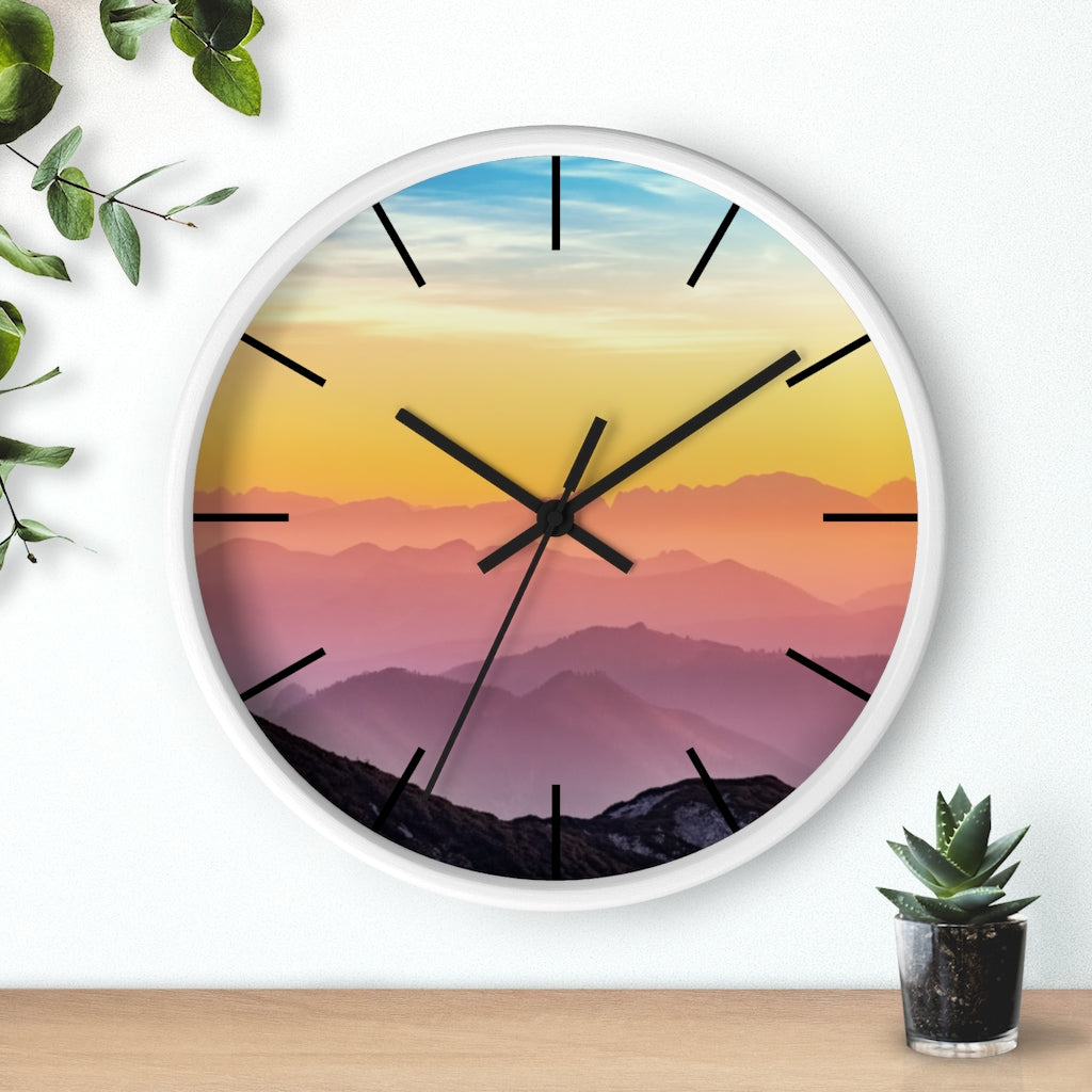 Scenic Wooden Wall Clock - Large Rustic Home Decor for Living Room, Bedroom, Office | Perfect for Farmhouse, Modern & Vintage Interior Design