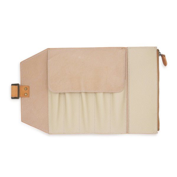 Premium MAYA Leather Roll Pen Case - Handcrafted Leather Pencil Holder for Artists & Writers - Perfect for Travel, Office & School Supplies Organization