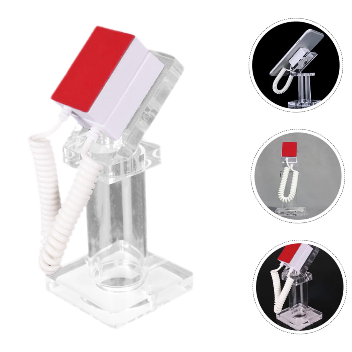 Universal Acrylic Cell Phone Stand Holder - Adjustable Anti-Slip Mobile Phone Bracket for Desk Display | Perfect for Home Office, Video Calls & Hands-Free Viewing