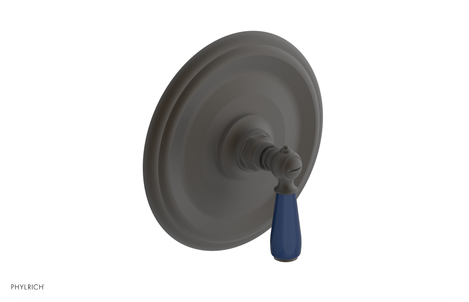 Jamestown Thermostatic Shower Trim Kit with Navy Blue Accents - Lever Handle for Temperature Control - Perfect for Modern Bathroom Renovations & Spa-Like Shower Experiences